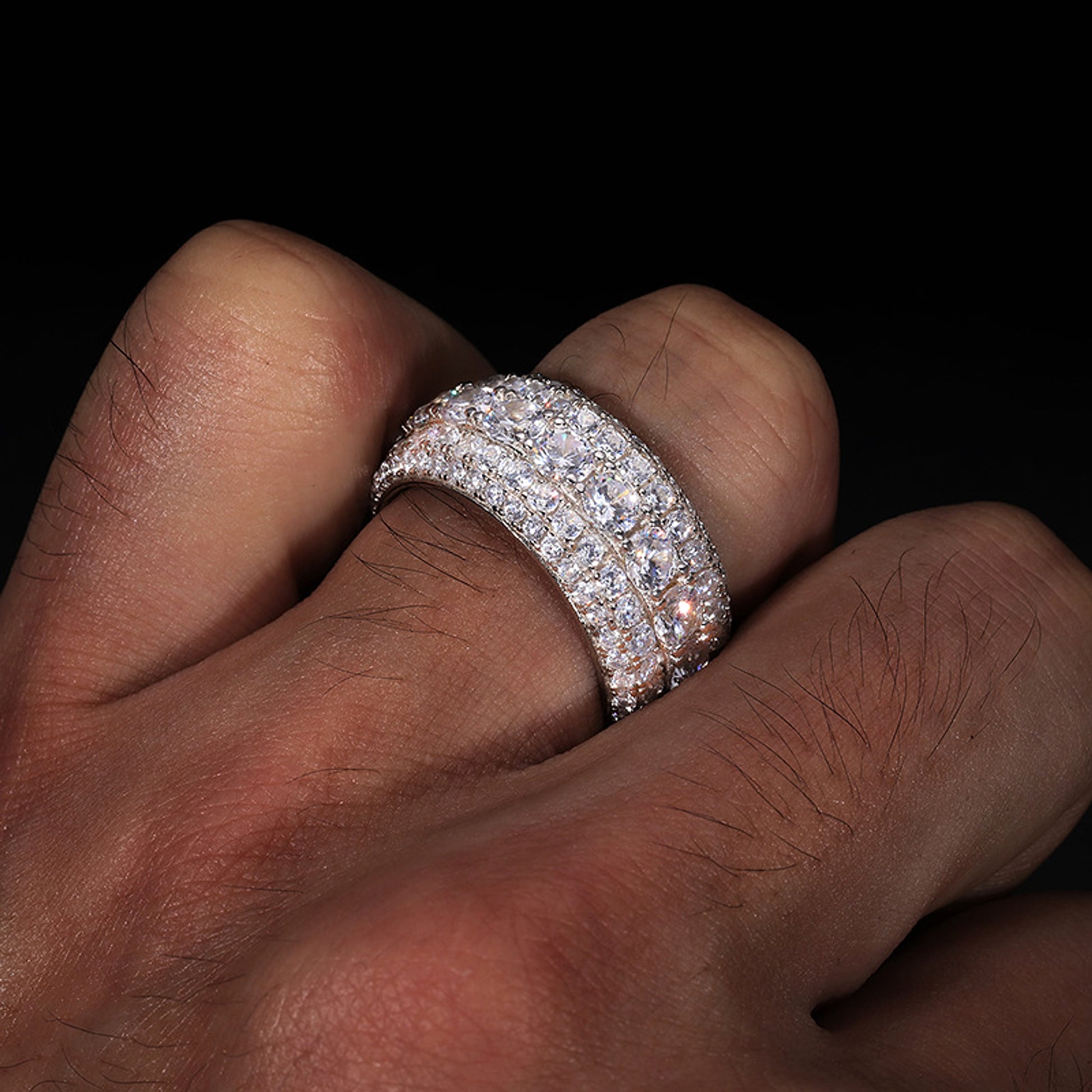 LuxeJewels™ - S925 Sterling Silver Mosonite Ring - enhanced image 3