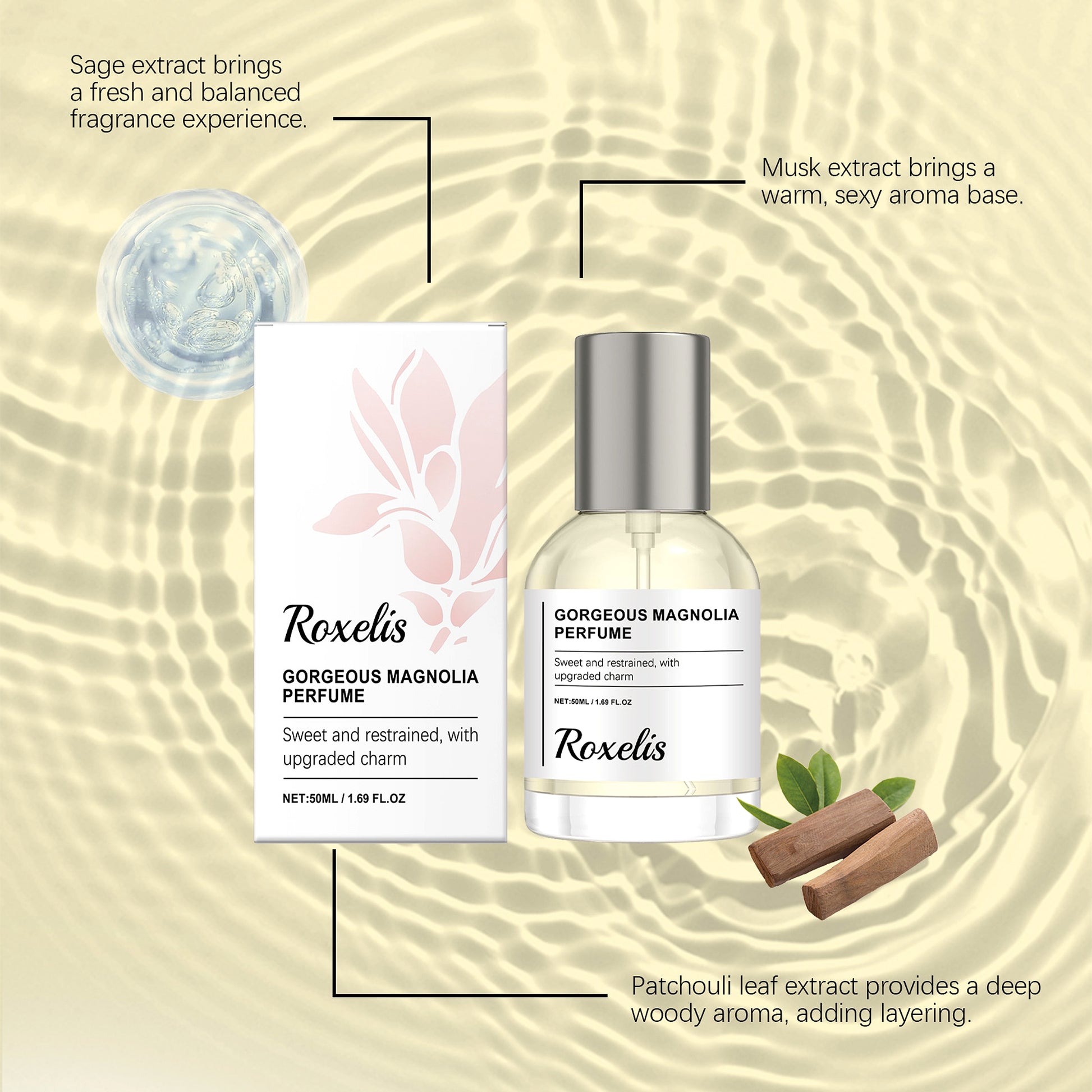 Magnolia Flower Perfume Behind The Ear Elegant - enhanced image 3