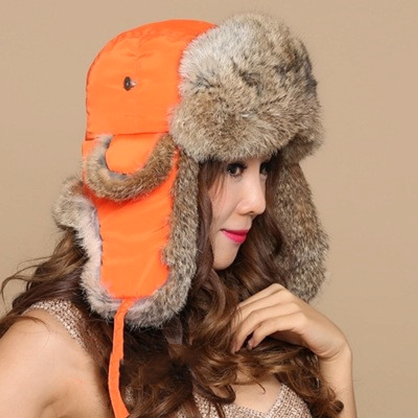 Men And Women Rabbit Fur Hat - enhanced image 3
