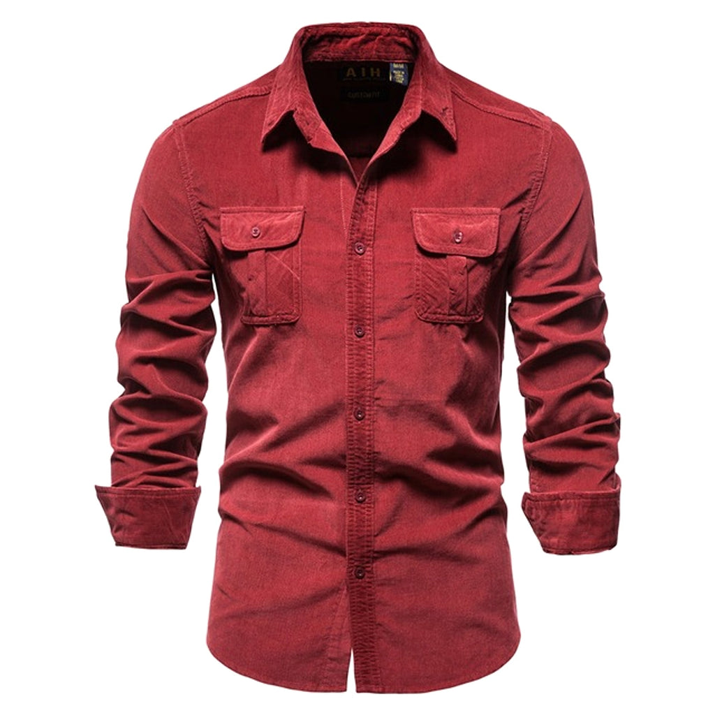 Men DressShirt College Tops Longsleeve Blue - enhanced image 3