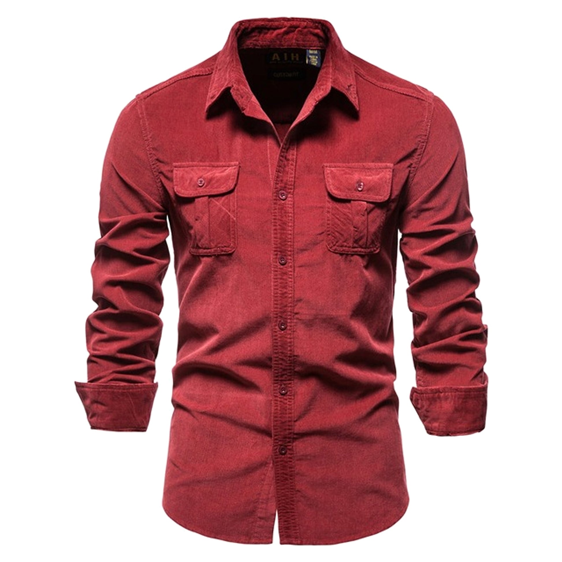 Men DressShirt College Tops Longsleeve Blue - enhanced image 3