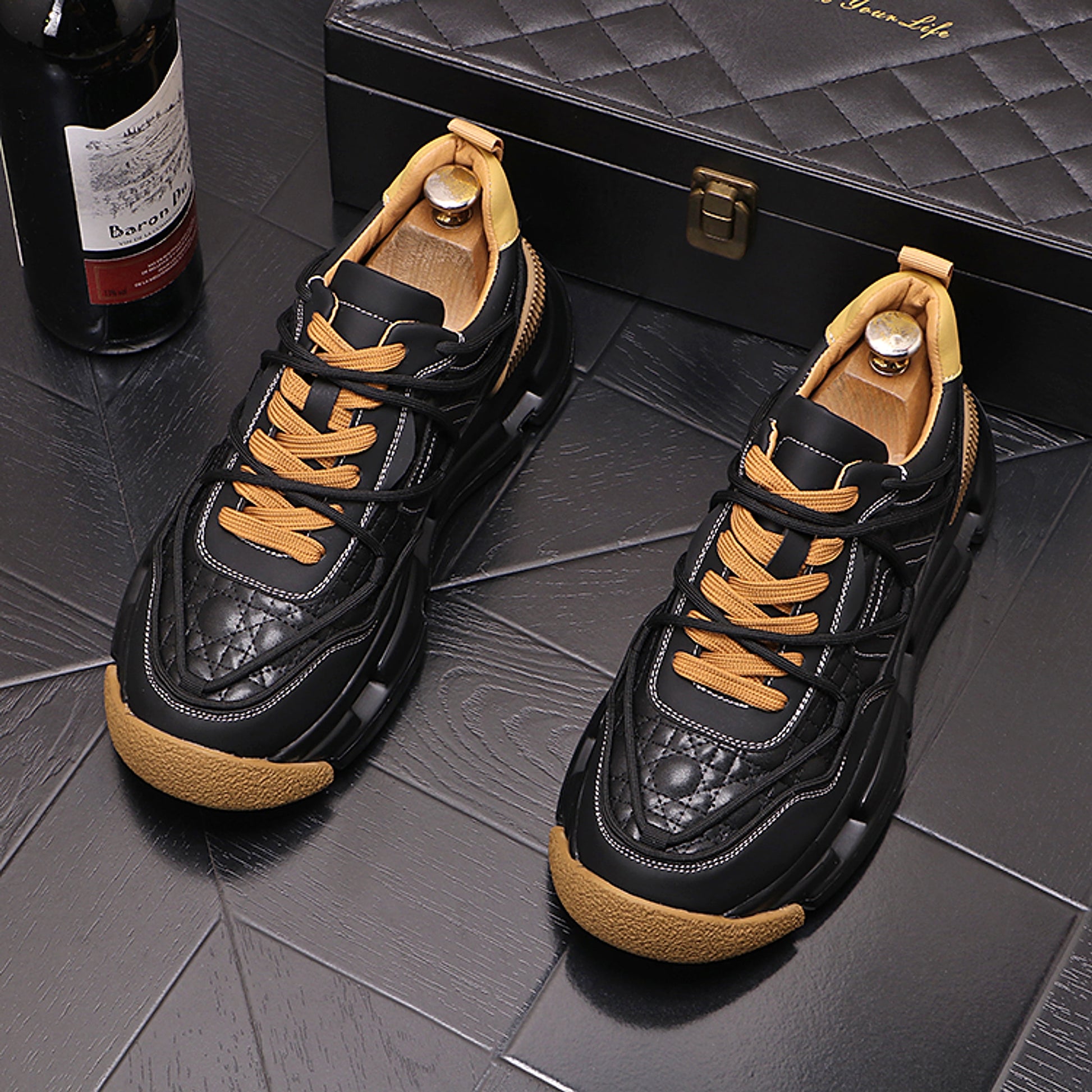 UrbanWalk™ – Colorblock Plush Winter Sneakers for Men - enhanced image 3