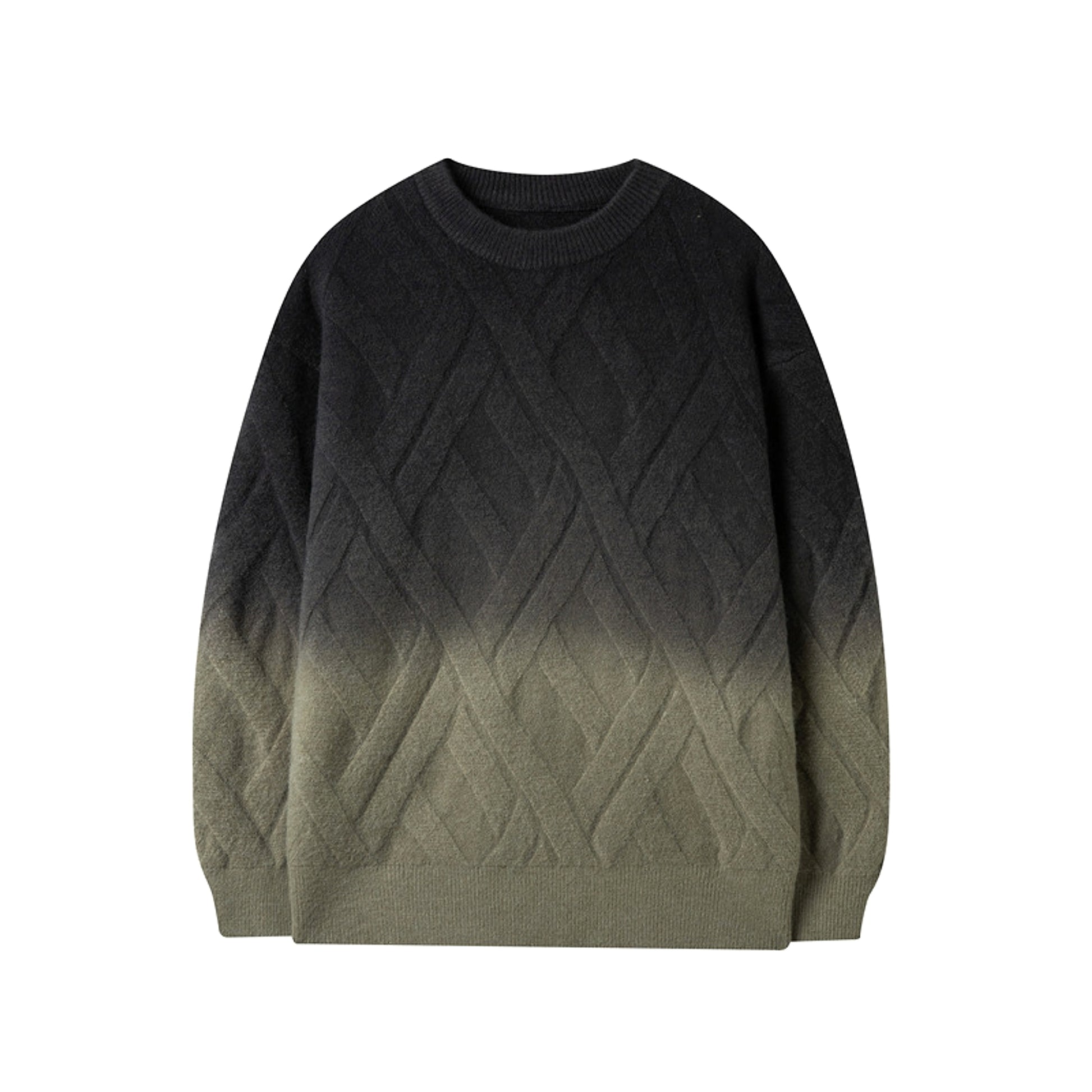 Men's Casual Retro Crew Neck Rhombus Tie-dyed Sweater - enhanced image 3