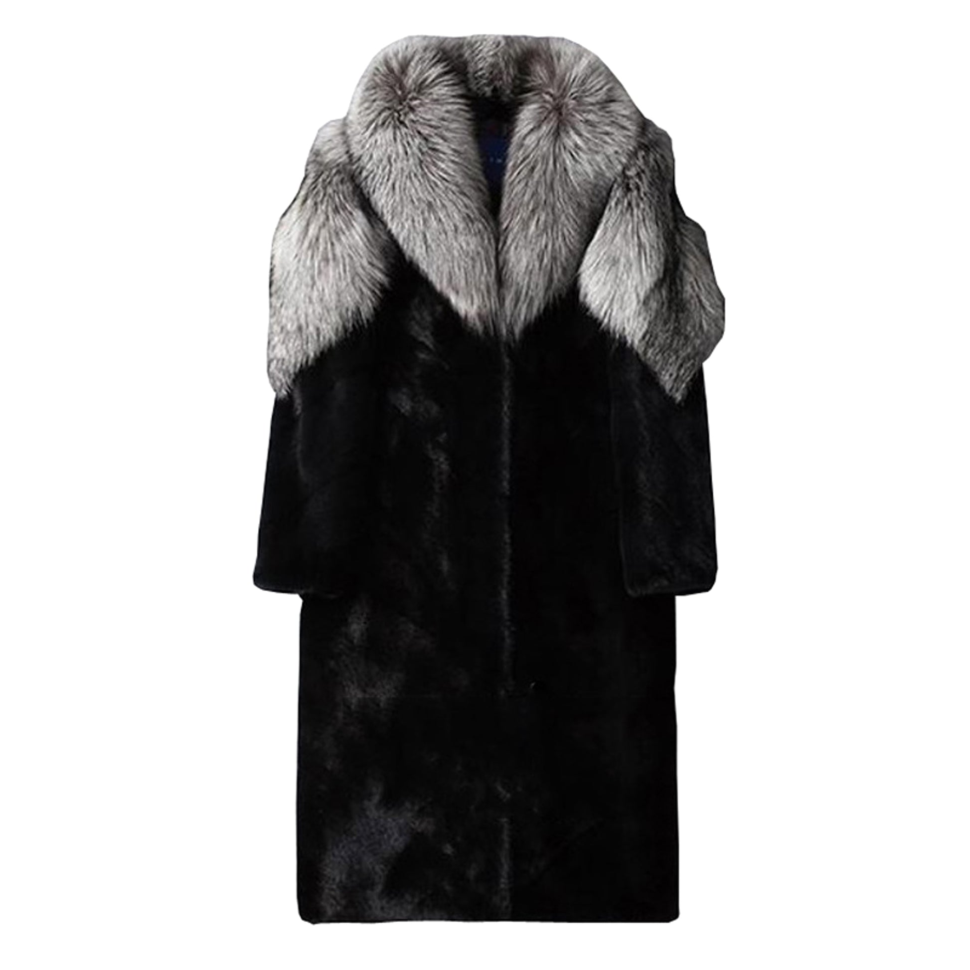 Men's Fur Trench Coat - enhanced image 3