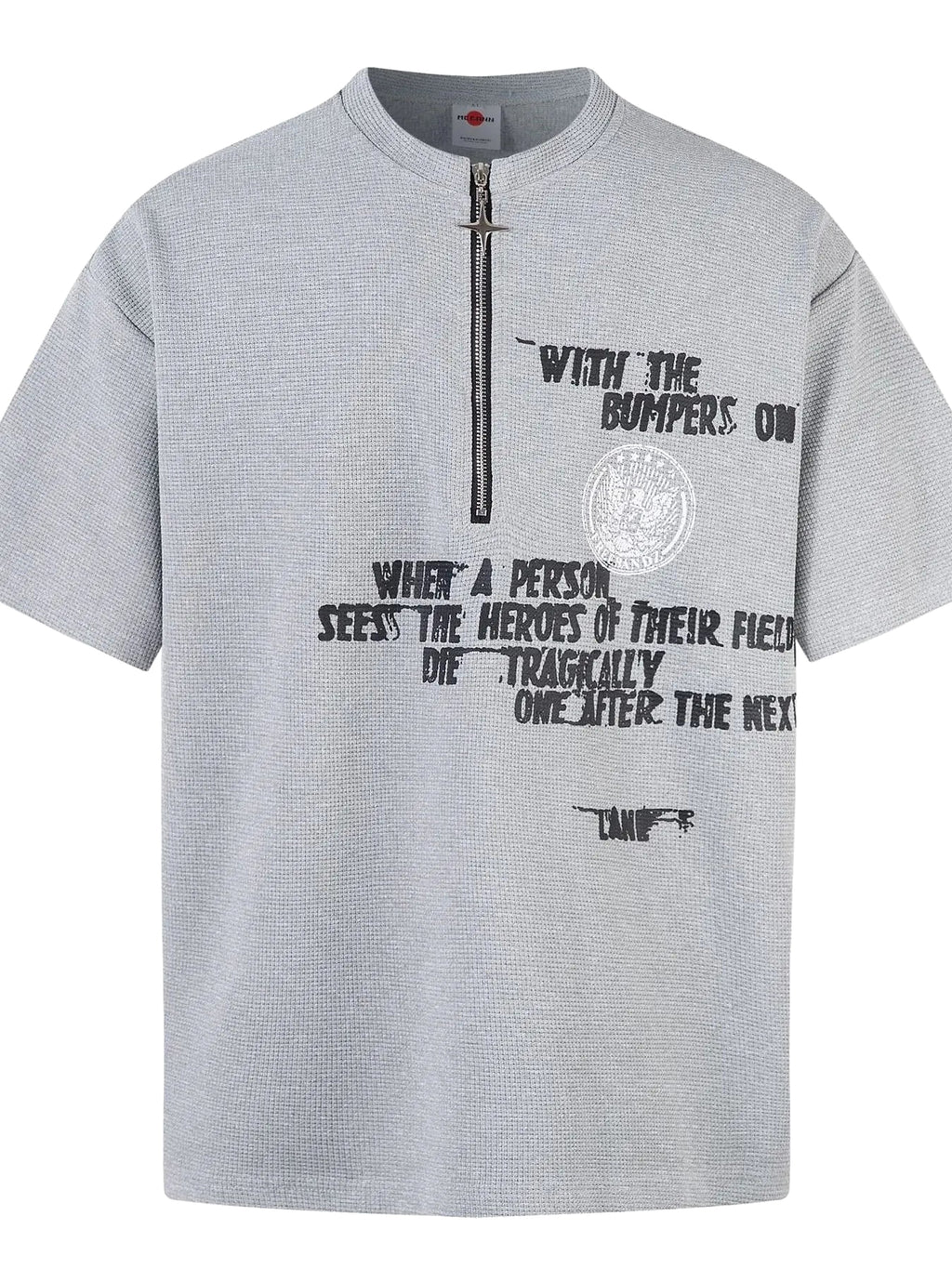 Men's Half Zip Short Sleeve T-Shirt - enhanced image 3