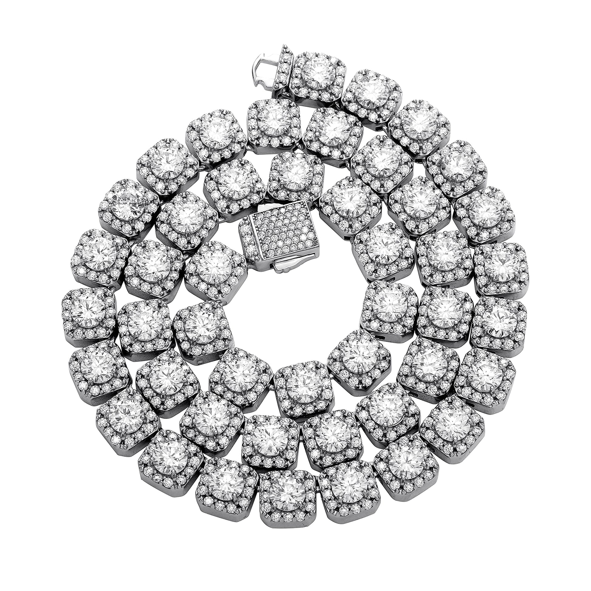 Men's Hip Hop Necklace Silver Candy - enhanced image 3