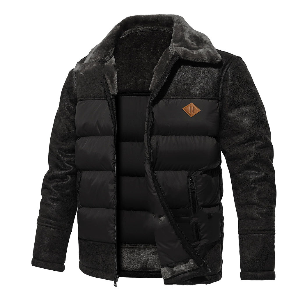 AeroFur™ – Men's Faux Fur-Lined Aviator Jacket - enhanced image 3