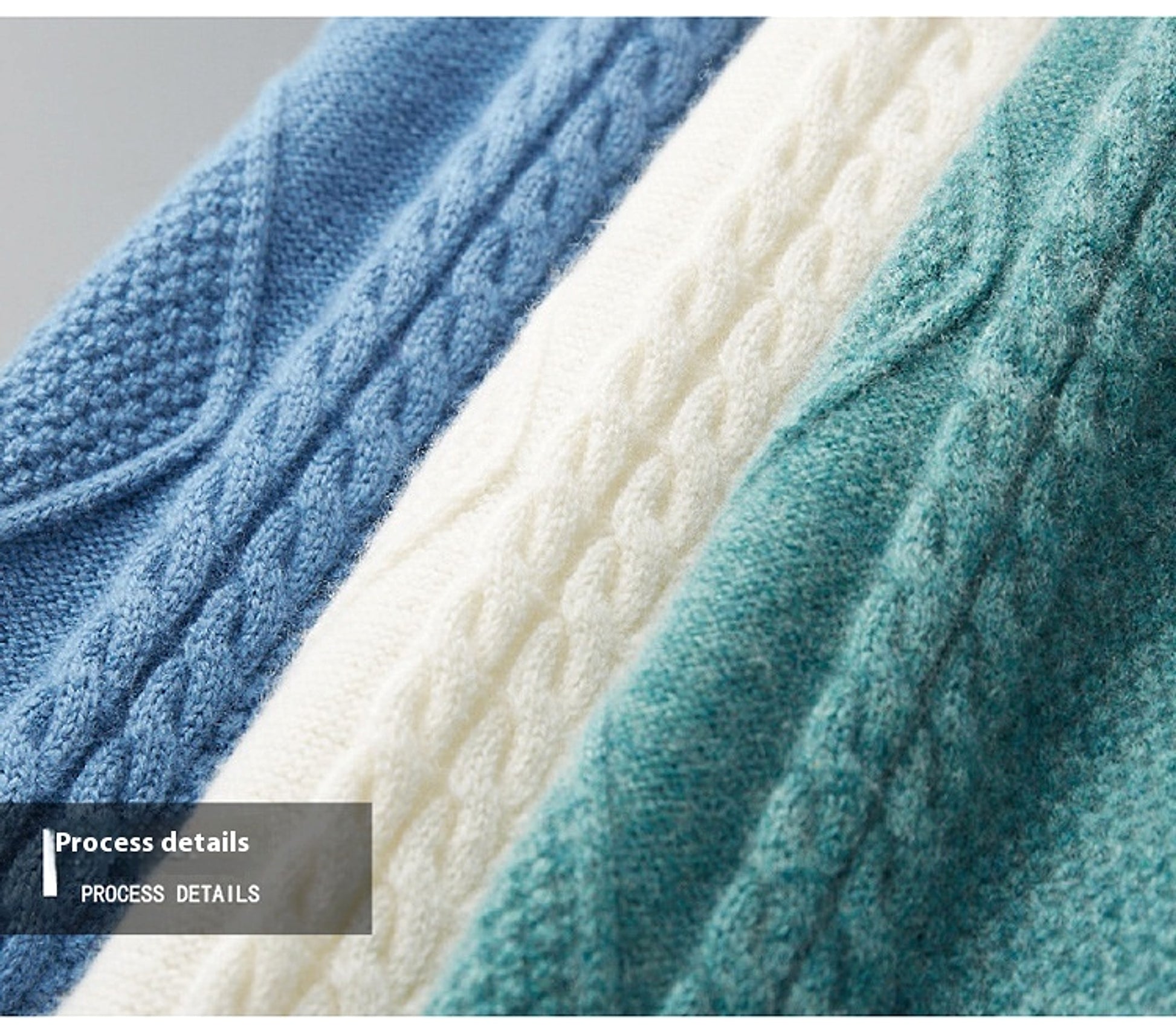 Men's Lapel High Collar Thick Loose Casual Knitted Sweater - enhanced image 3