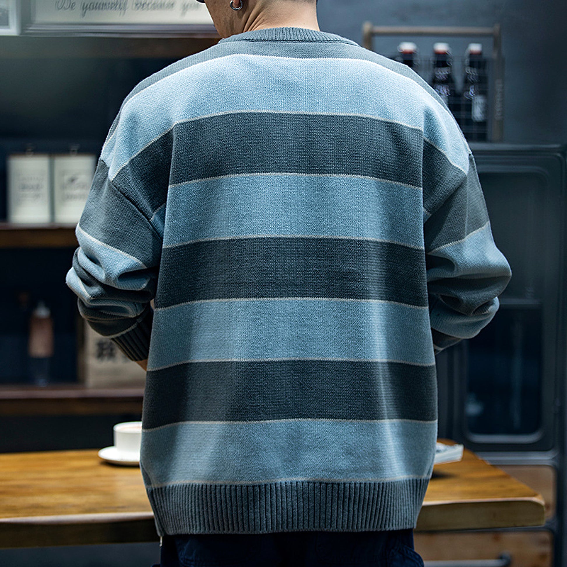Men's Loose Fashion Brand Crew Neck Casual Sweater Men's - enhanced image 3