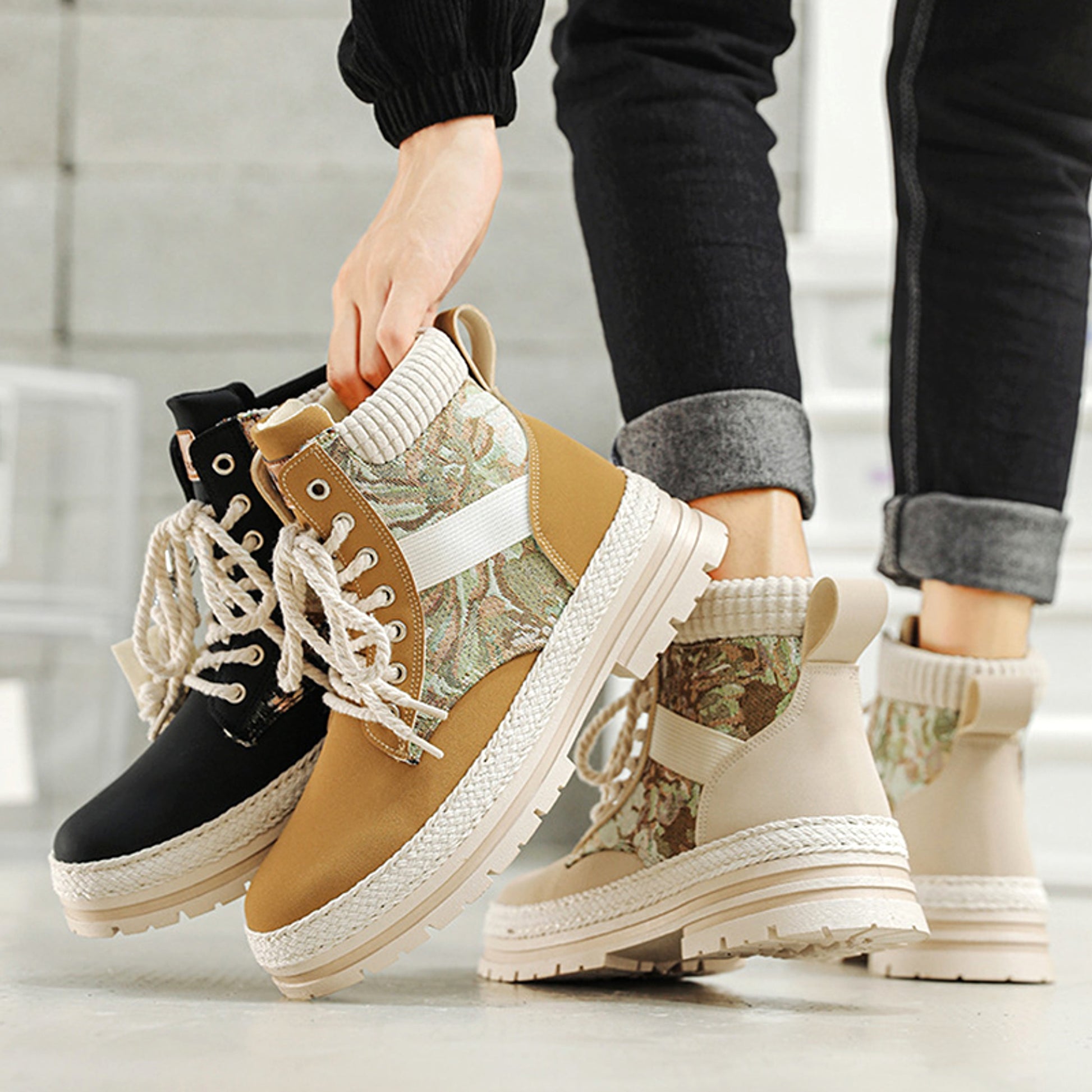 Autumn And Winter High-top Designer Comfy Shoes Men - enhanced image 3