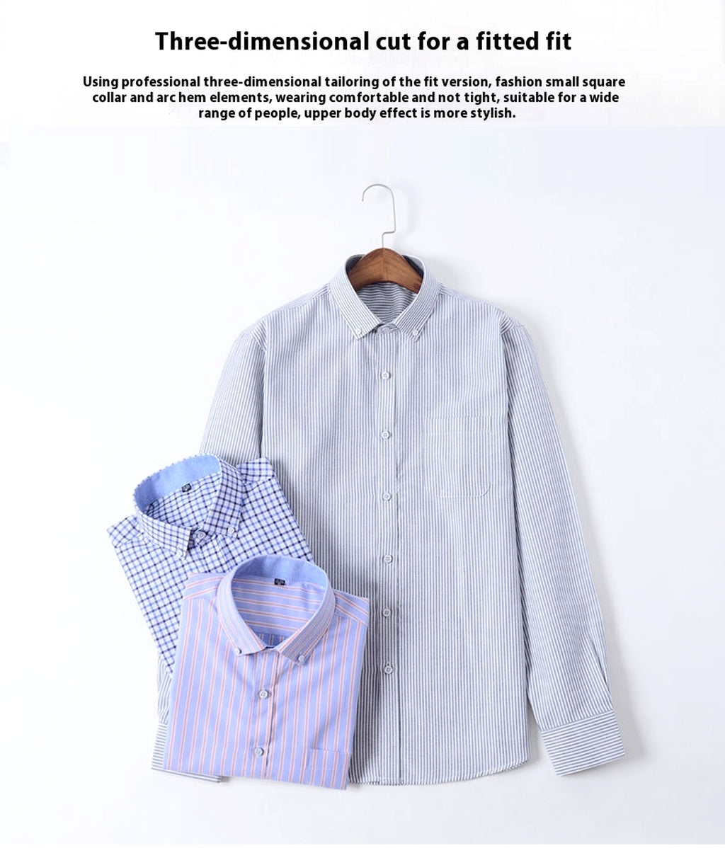 Men's Purified Cotton Long Sleeve DressShirt Anti-wrinkle Heartless Slim Fit - enhanced image 3