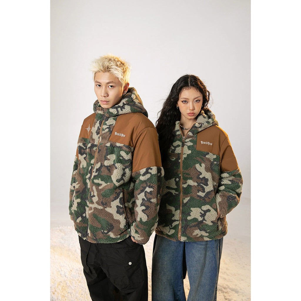 Men's Retro Camouflage Hooded Cotton Coat Jacket - enhanced image 3