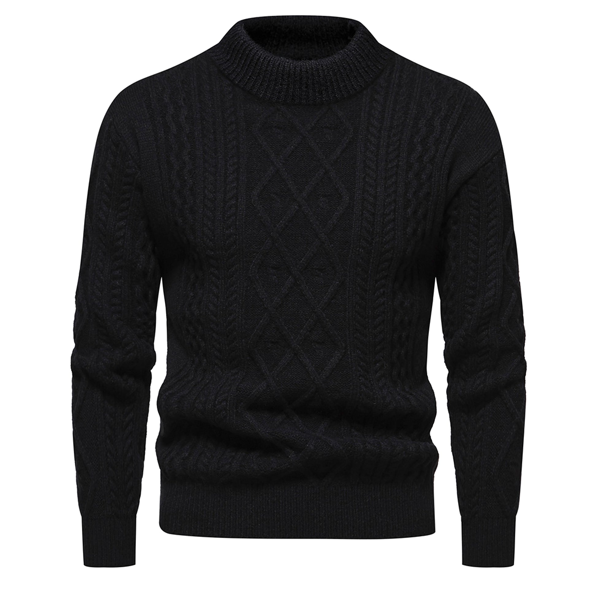 UrbanLayer™ – Solid Knit Crewneck for Men - enhanced image 3