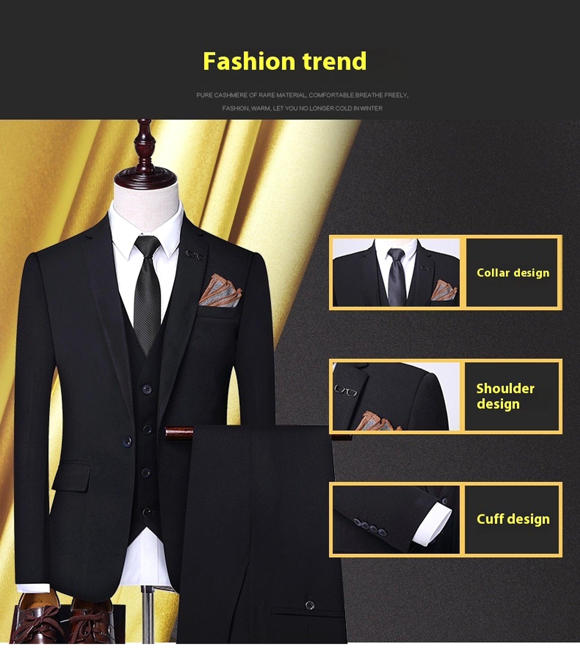 CavalierClass™ – 3PC Men's Banquet Suit Set - enhanced image 3