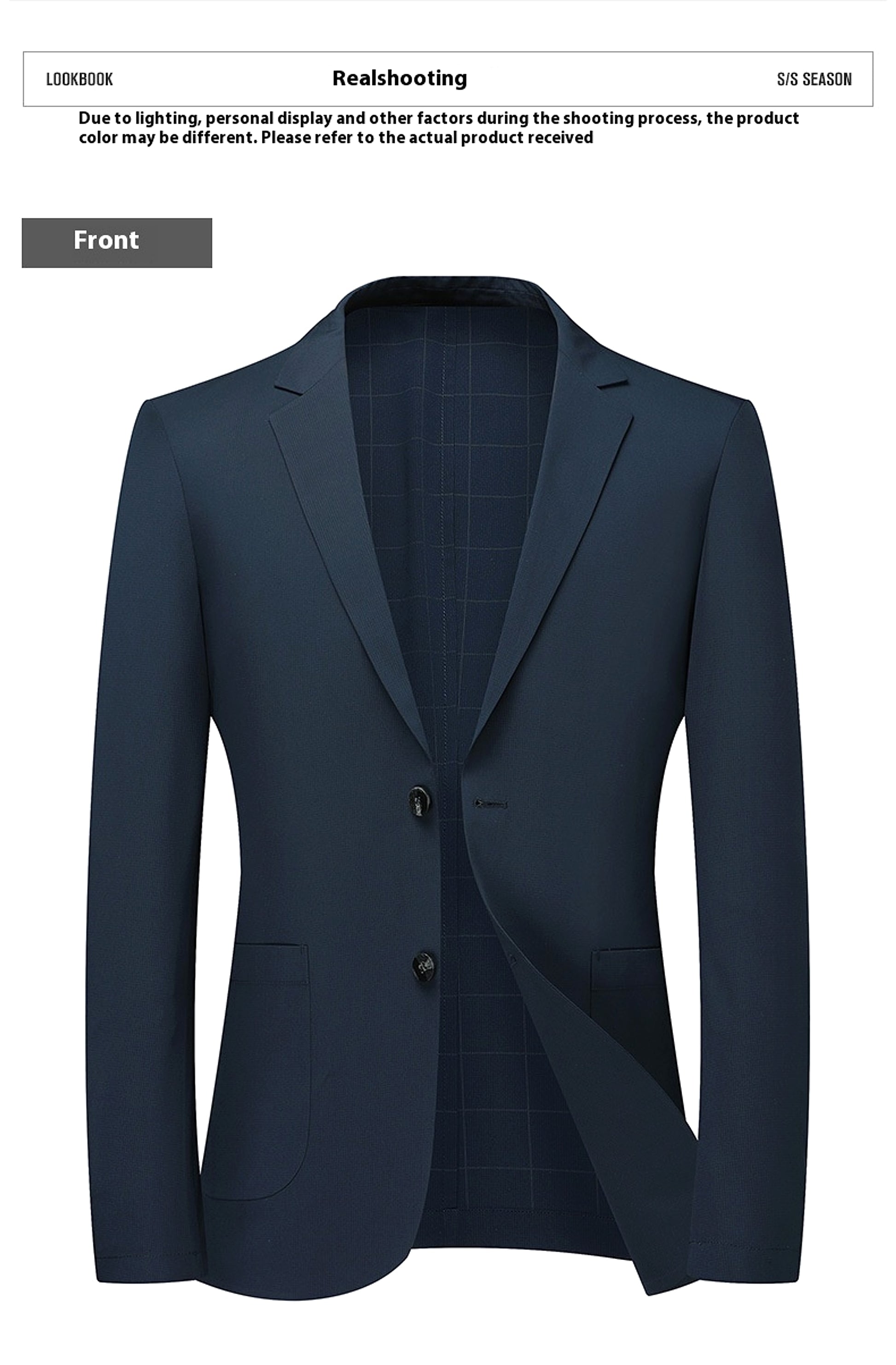 Men's Summer Thin Suit Men's Casual Fashion Business Light Ice Silk Suit - enhanced image 3