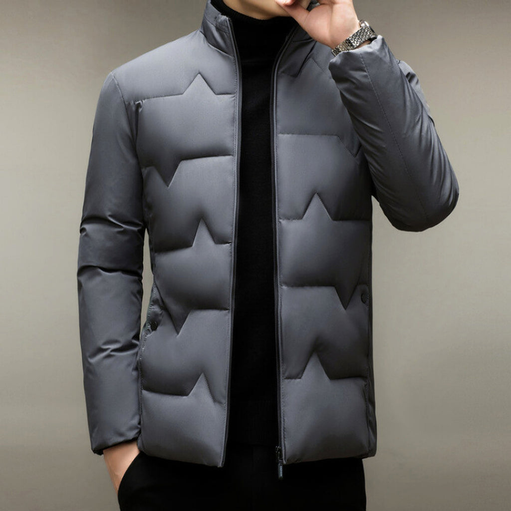 Men's Thickened Cotton-padded Coat Middle-aged Dad Cotton-padded Jacket - enhanced image 3