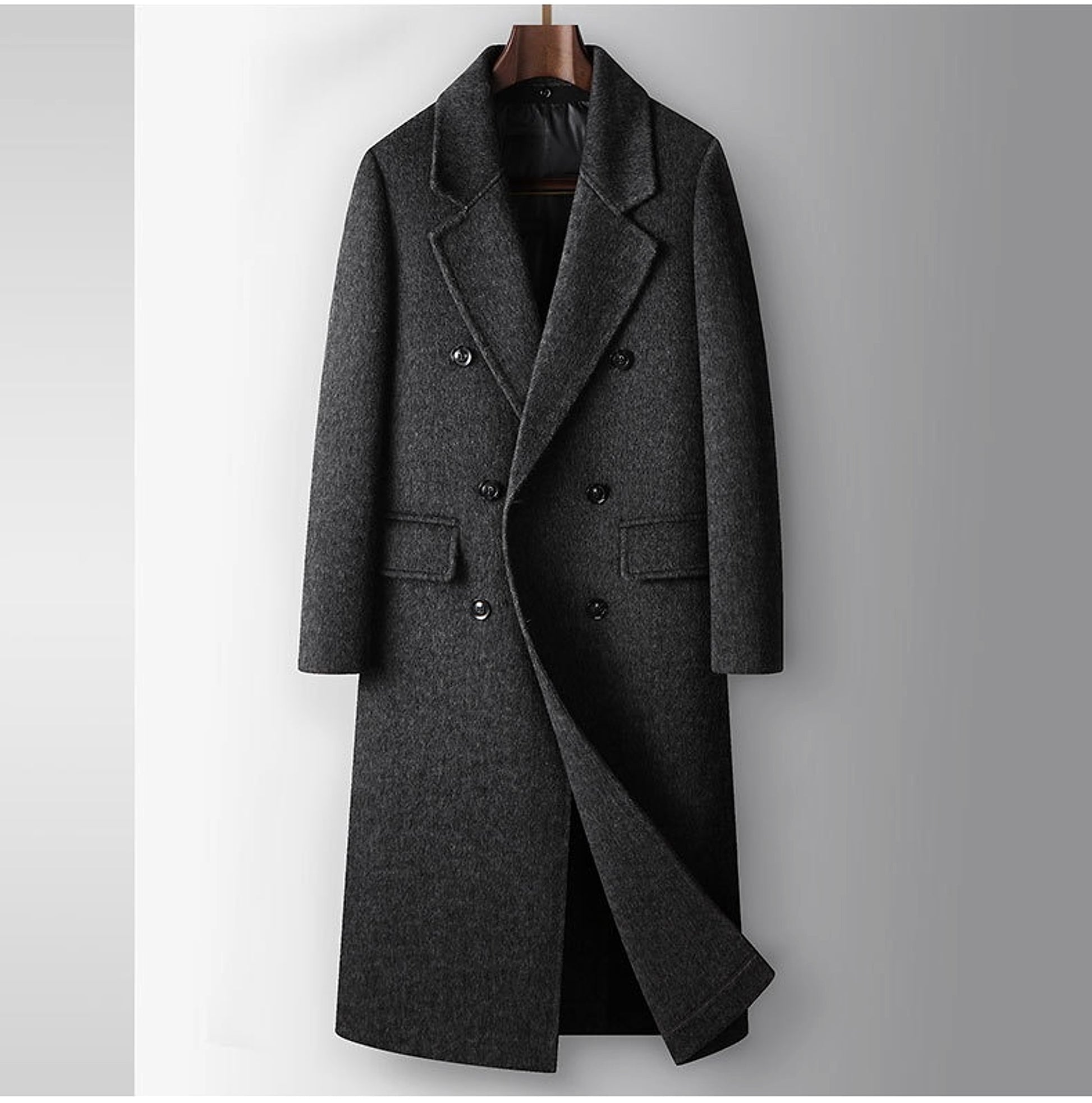 Men's Woolen Coat Autumn And Winter - enhanced image 3