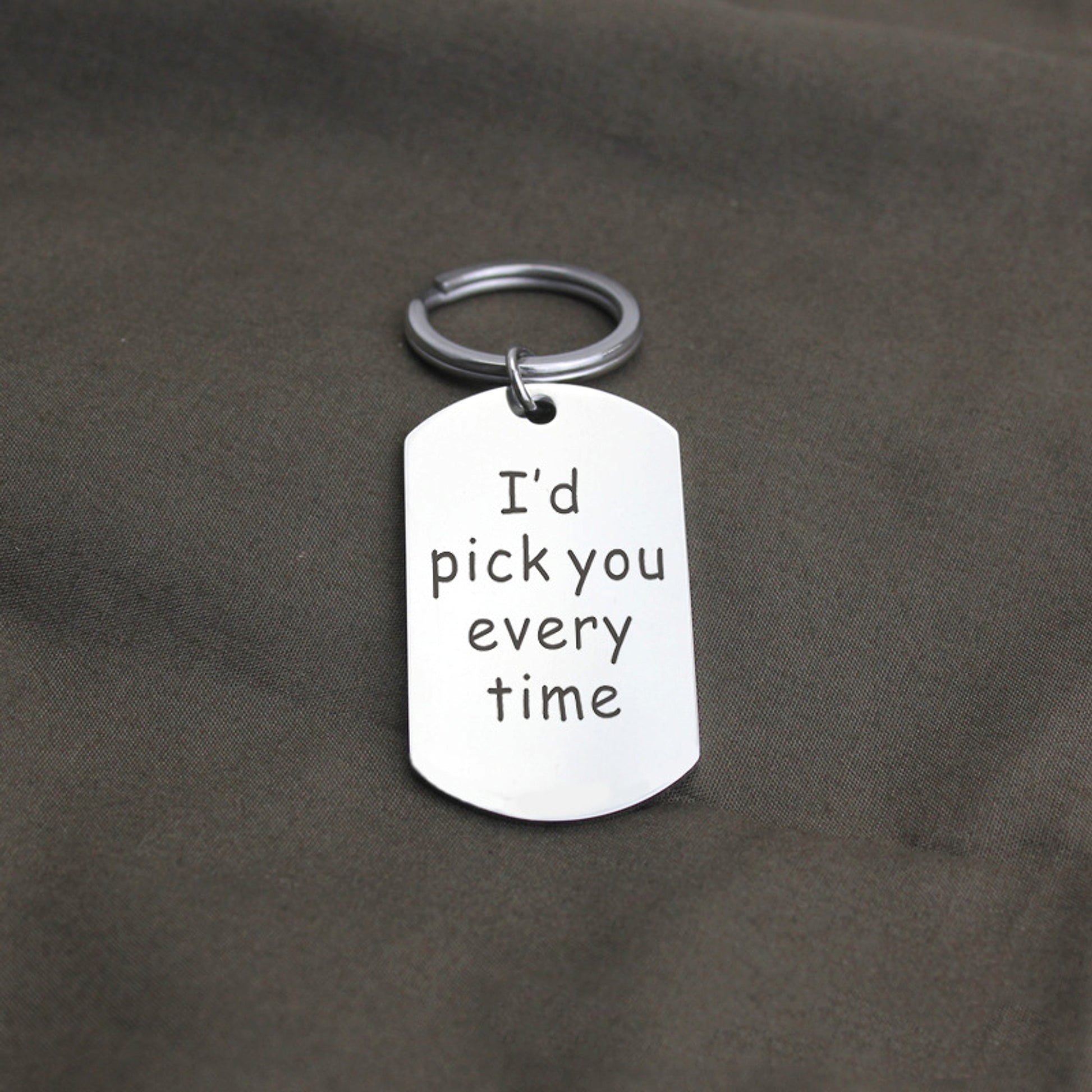 Custom Engraved Titanium Steel Keychain – Personalized Gift - enhanced image 3