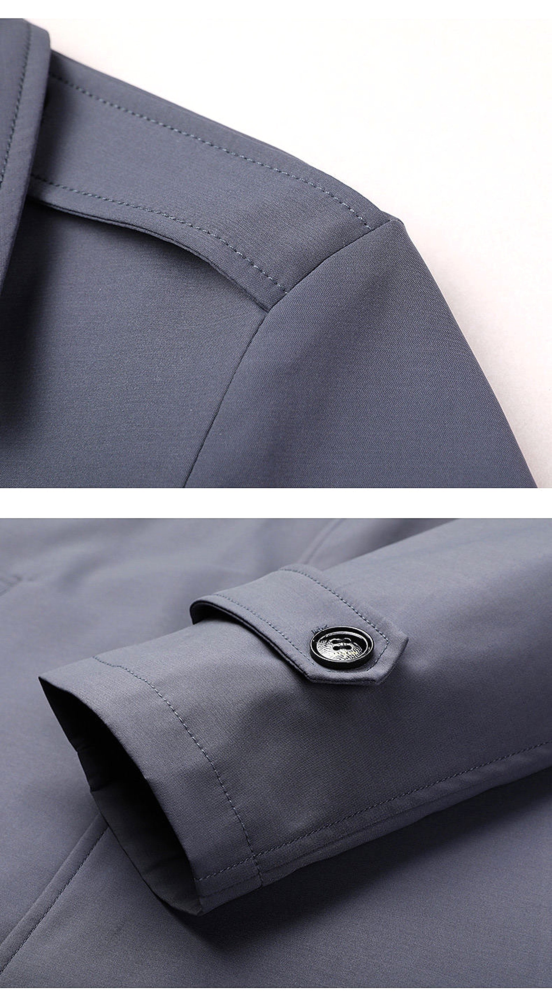 UrbanLayer™ – Mid-Length Trench Coat for Men - enhanced image 3