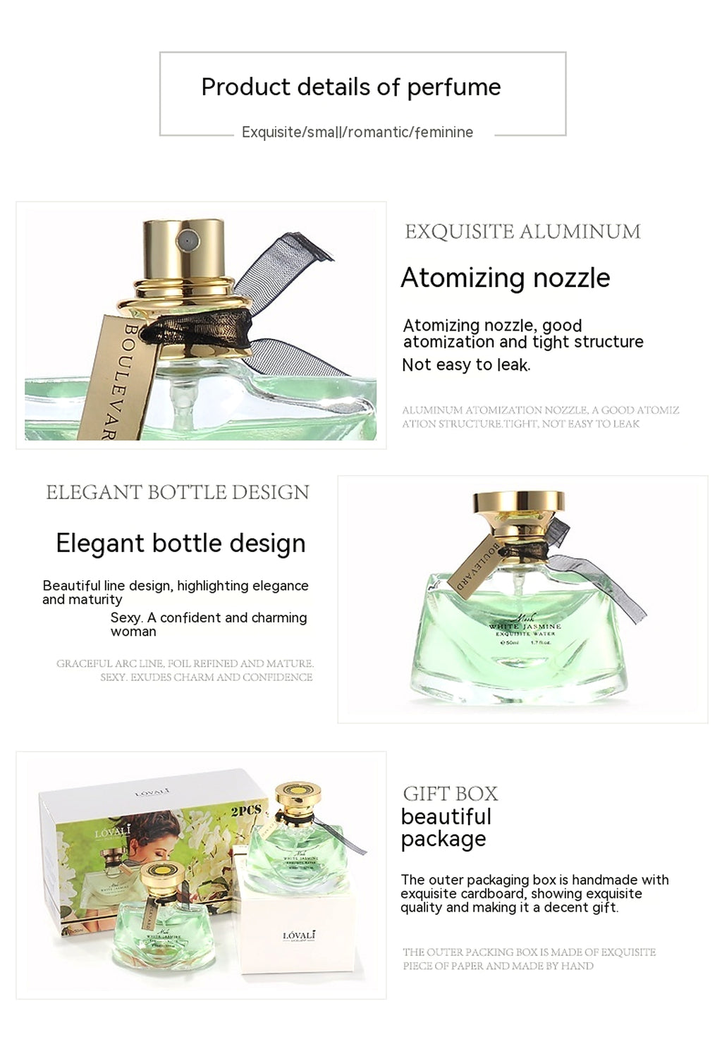 Night Jasmine Perfume Long-lasting Light Perfume 50mL Floral Fruit Tone - enhanced image 3