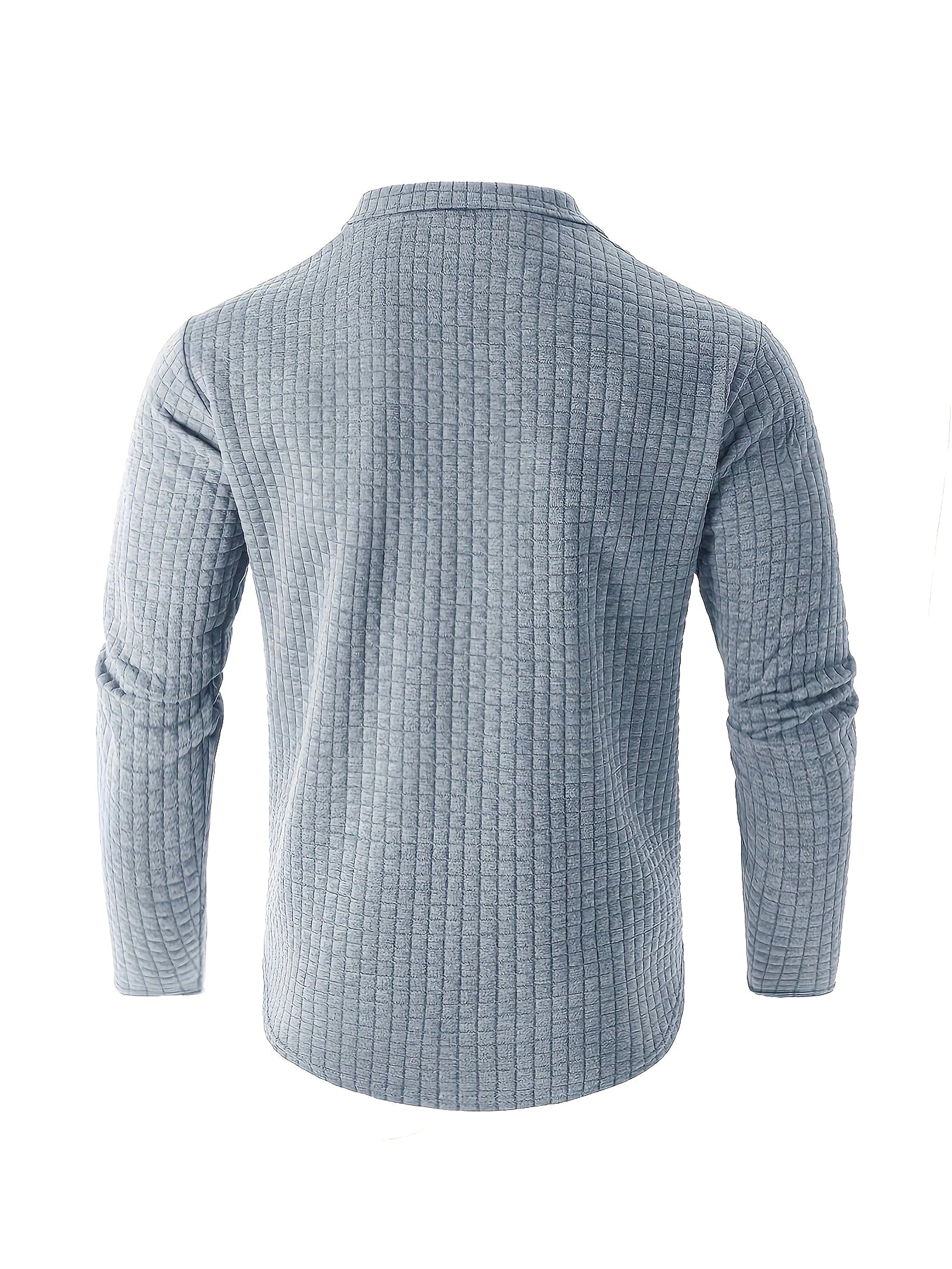 Outdoor Stand Collar Half Zip Training T-shirt Waffle Sports Bottoming - enhanced image 3