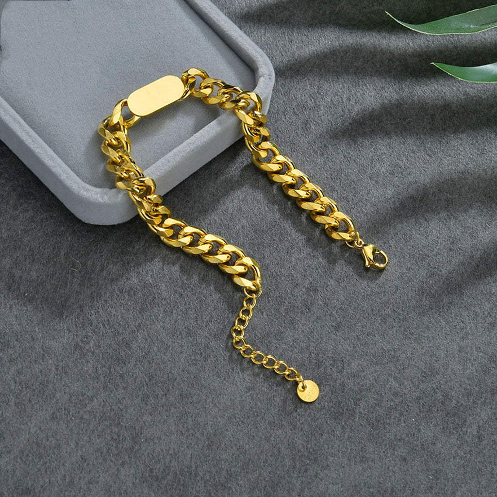Oval Men's Engraved Bracelet DIY Personality - enhanced image 3