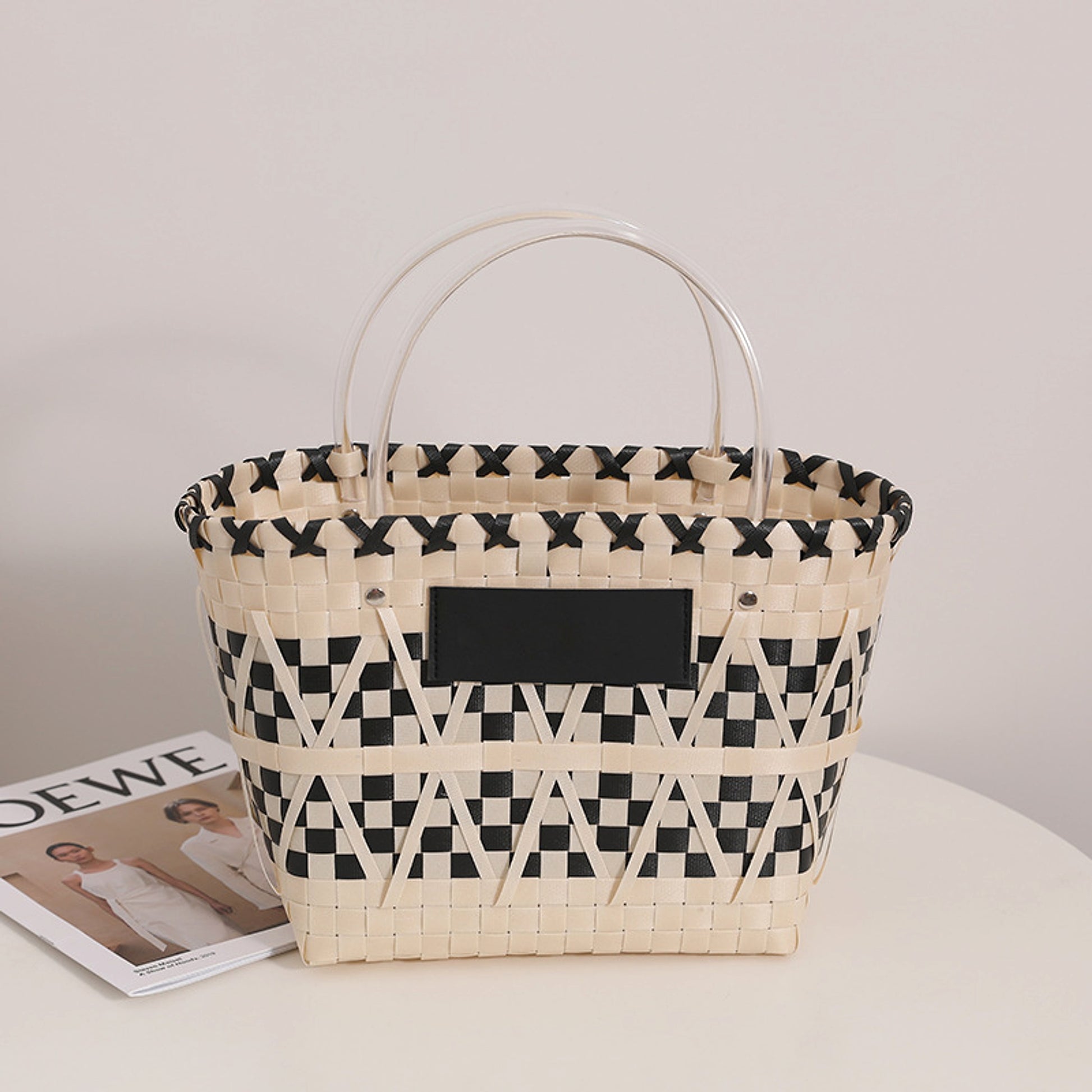 PandaWeave™ Handbag – Natural Chic Basket Edition - enhanced image 3