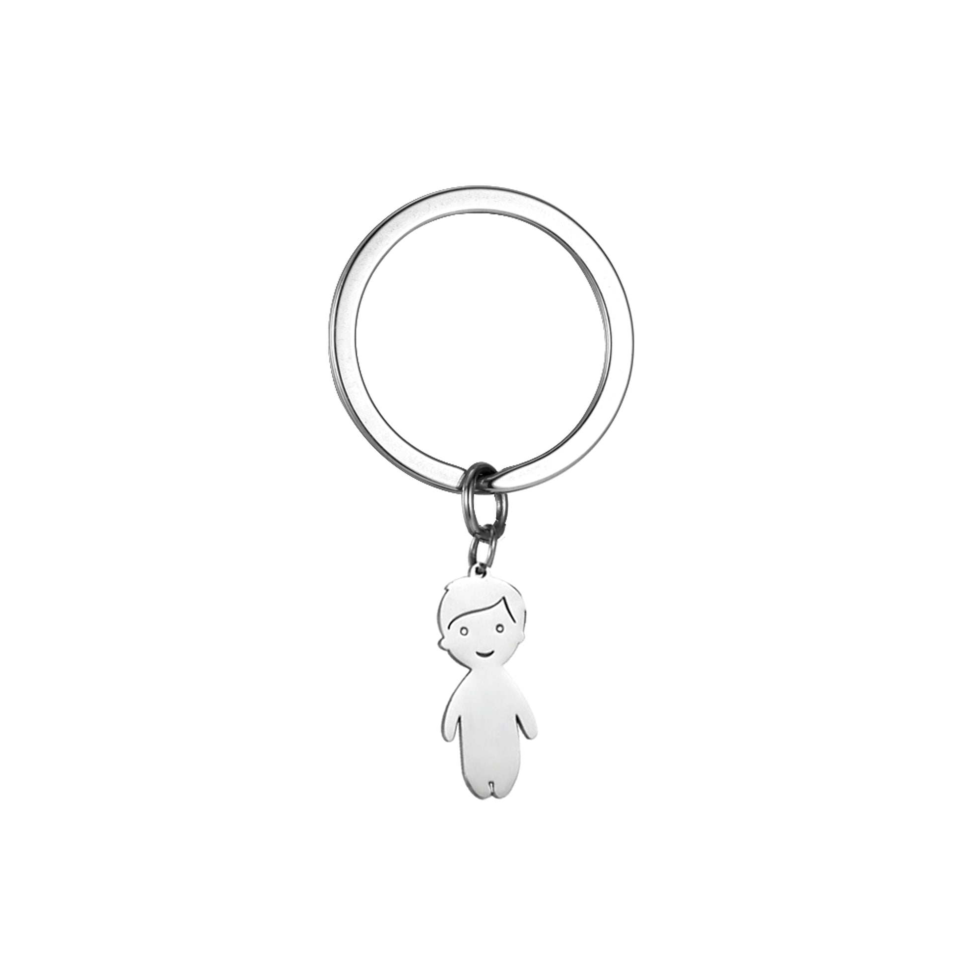 Personalized Name & Date Keychain – Custom Engraved Boy & Girl Keyring - enhanced image 3