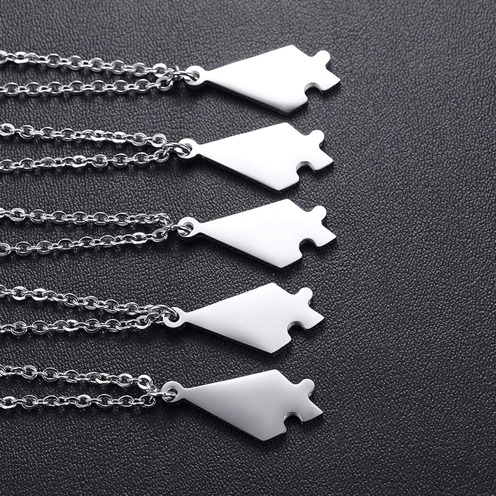 Personalized Pendant Titanium Steel Five-pointed Star Necklace DIY Lettering Present - enhanced image 3