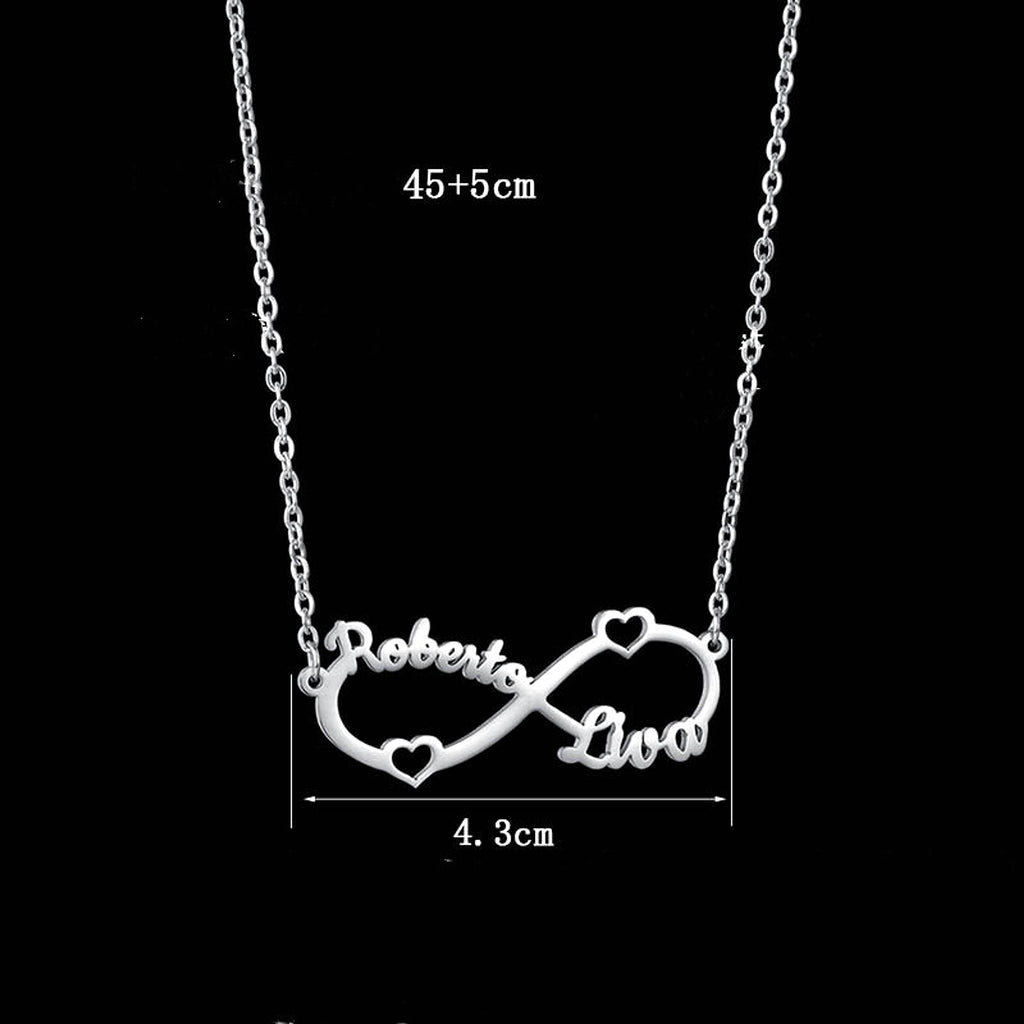 Custom Engraved Name Necklace with Heart Pendant – A Symbol of Love & Identity! - enhanced image 3