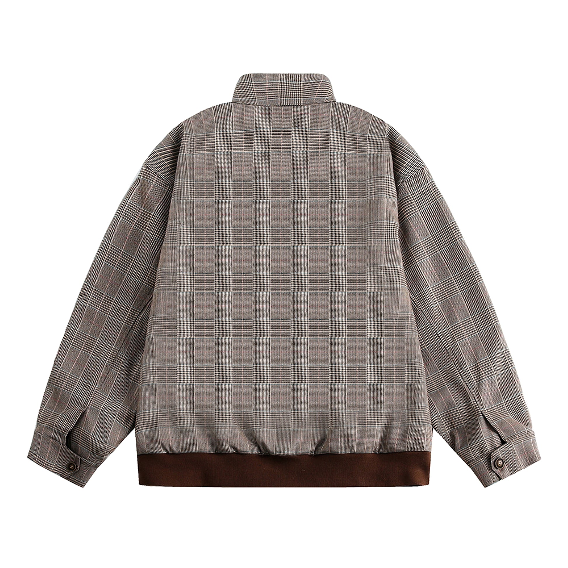 Plaid Loose-fitting Stand-up Collar Jacket Men And Women - enhanced image 3