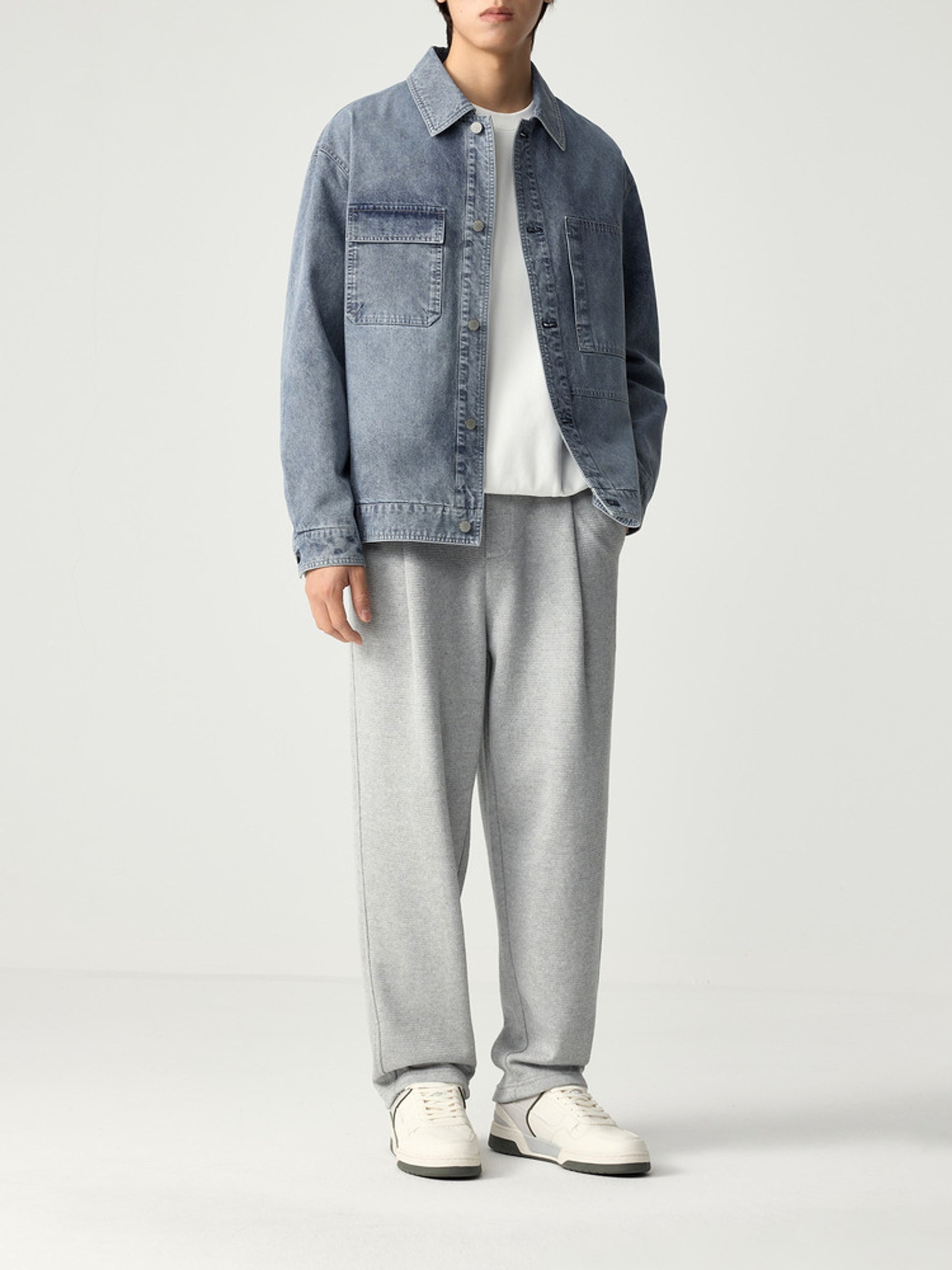 Pocket Decorative Lapel Men's Jacket - enhanced image 3