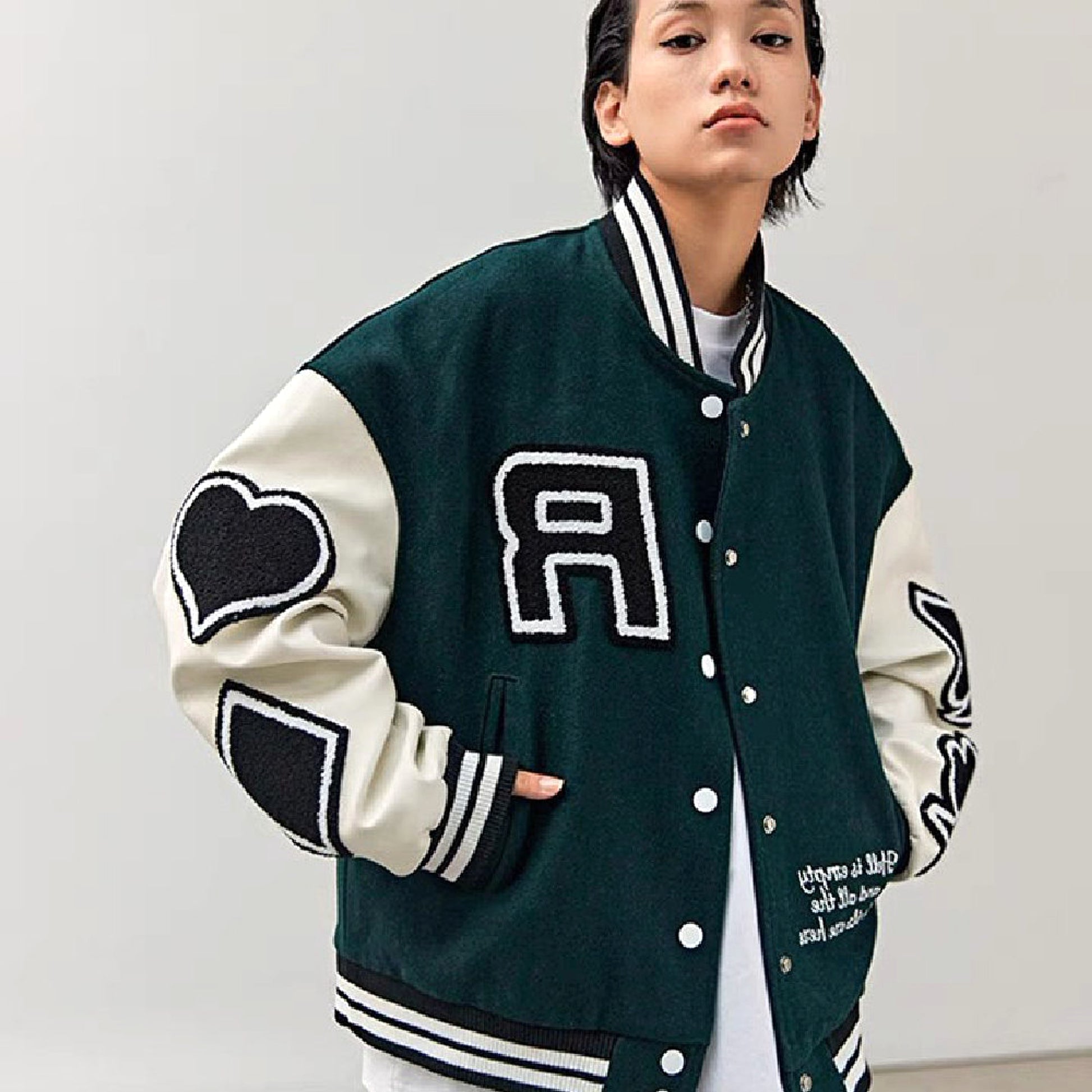 Poker Embroidered Baseball Jacket Men - enhanced image 3