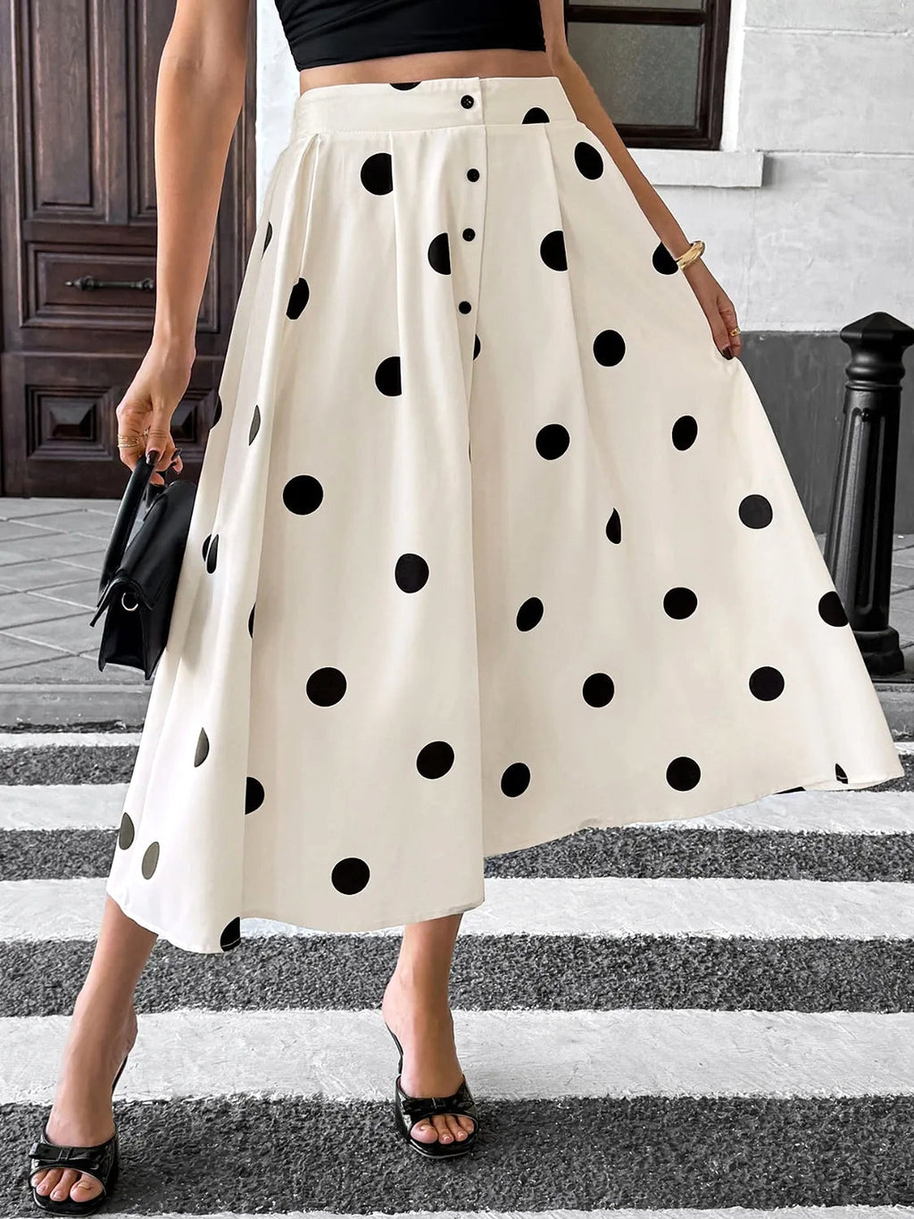 Polka Dot Skirt - enhanced image 3