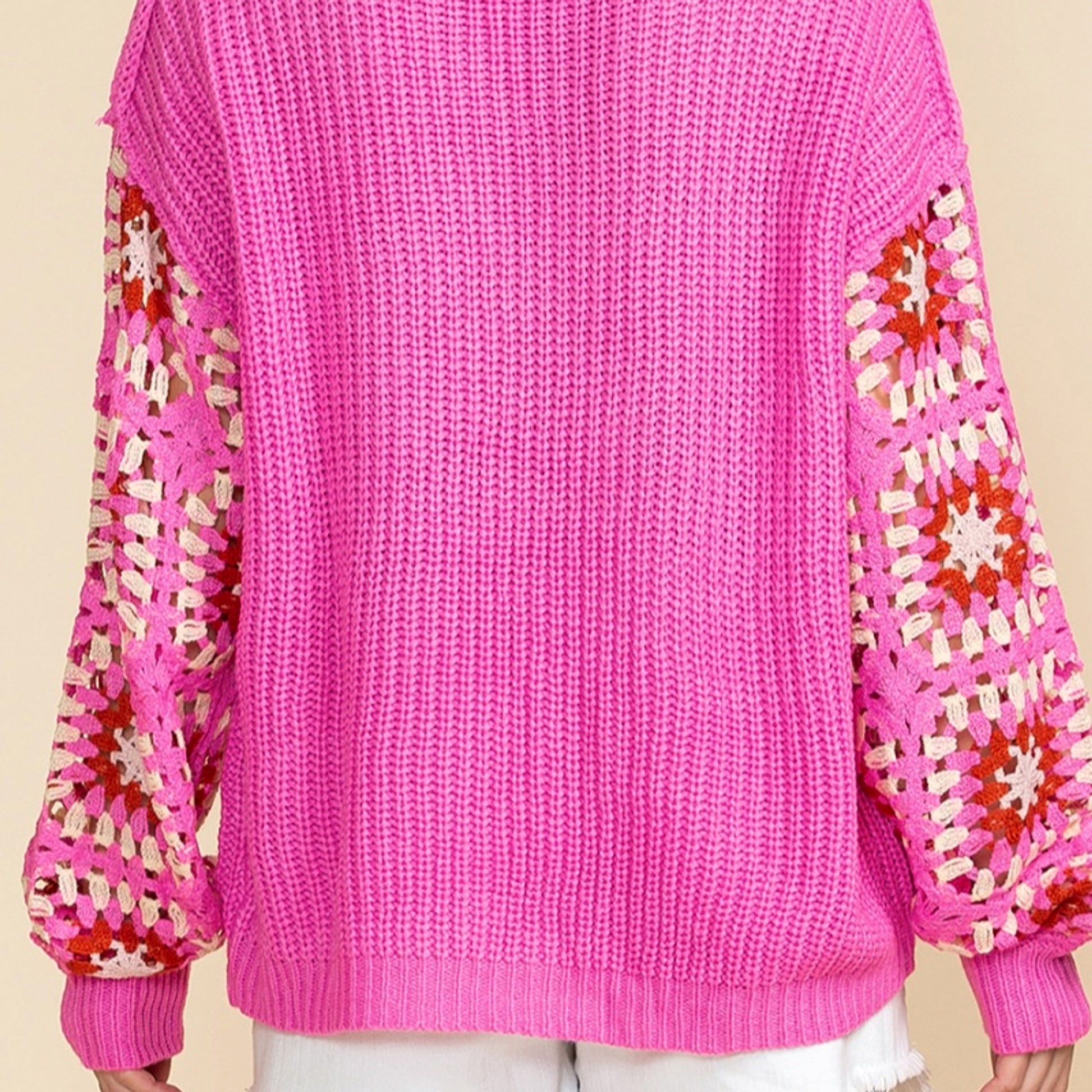Pullover Long Sleeve Top Women's Casual All-match Crocheted Knitted Sweater - enhanced image 3