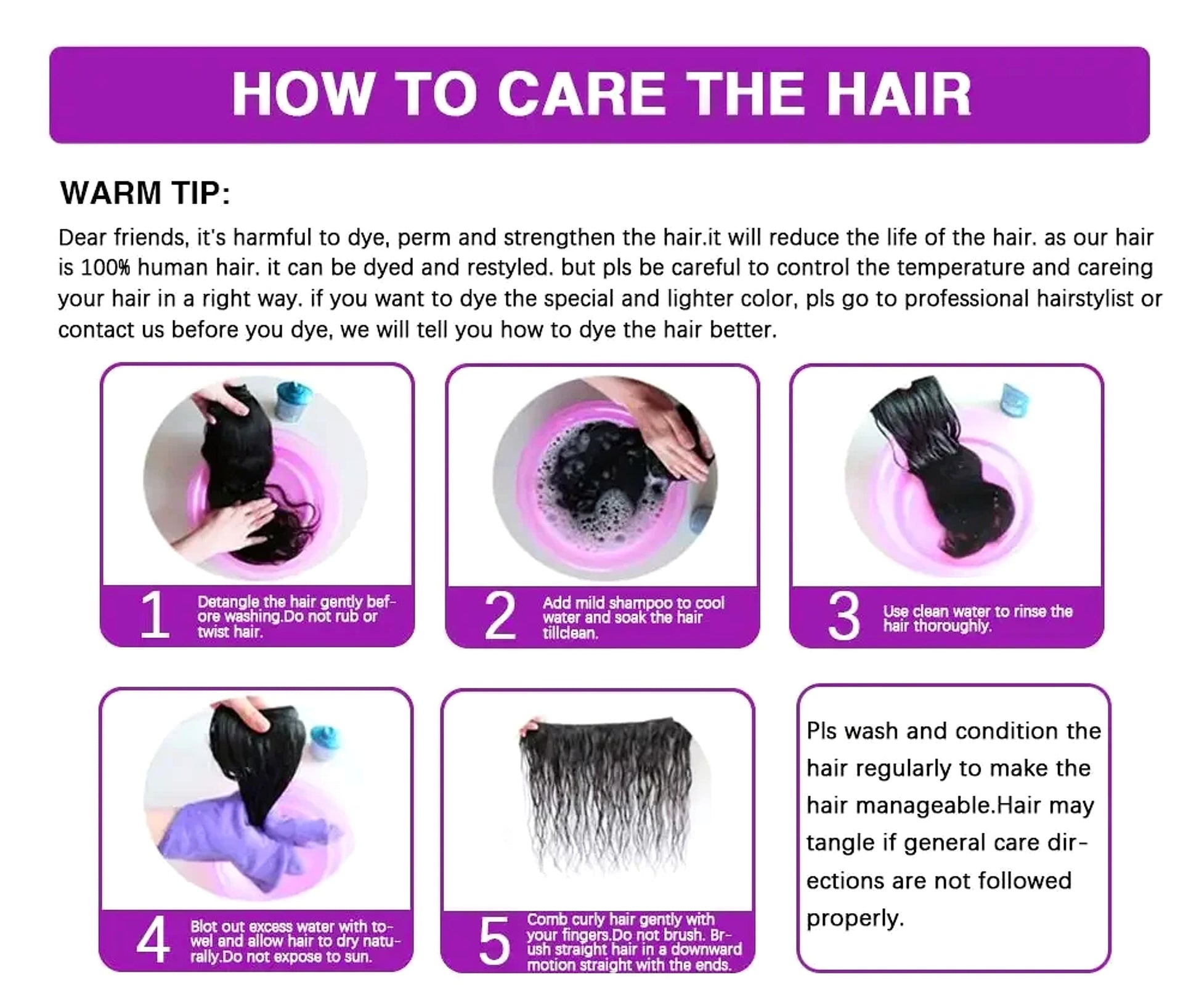 Real Hair Wig Hair Styling Hair Extension Body Wave Human Hair Weaves Bundle Deals Human Hair Extensions Natural & Jet Black - enhanced image 3