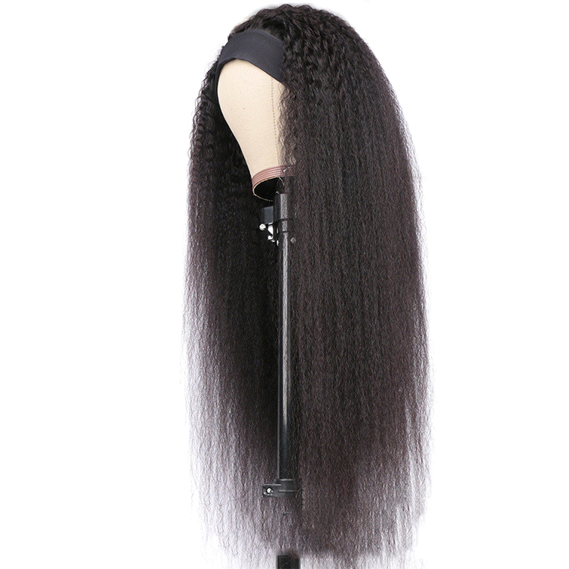 Real Strap Black Real Hair Ice Ribbon Headgear - enhanced image 3