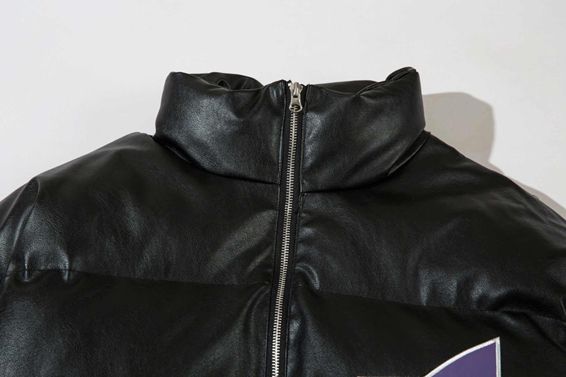 Retro Alphabet Veneer Embroidered Stand Collar Cotton-padded Men Jacket - enhanced image 3