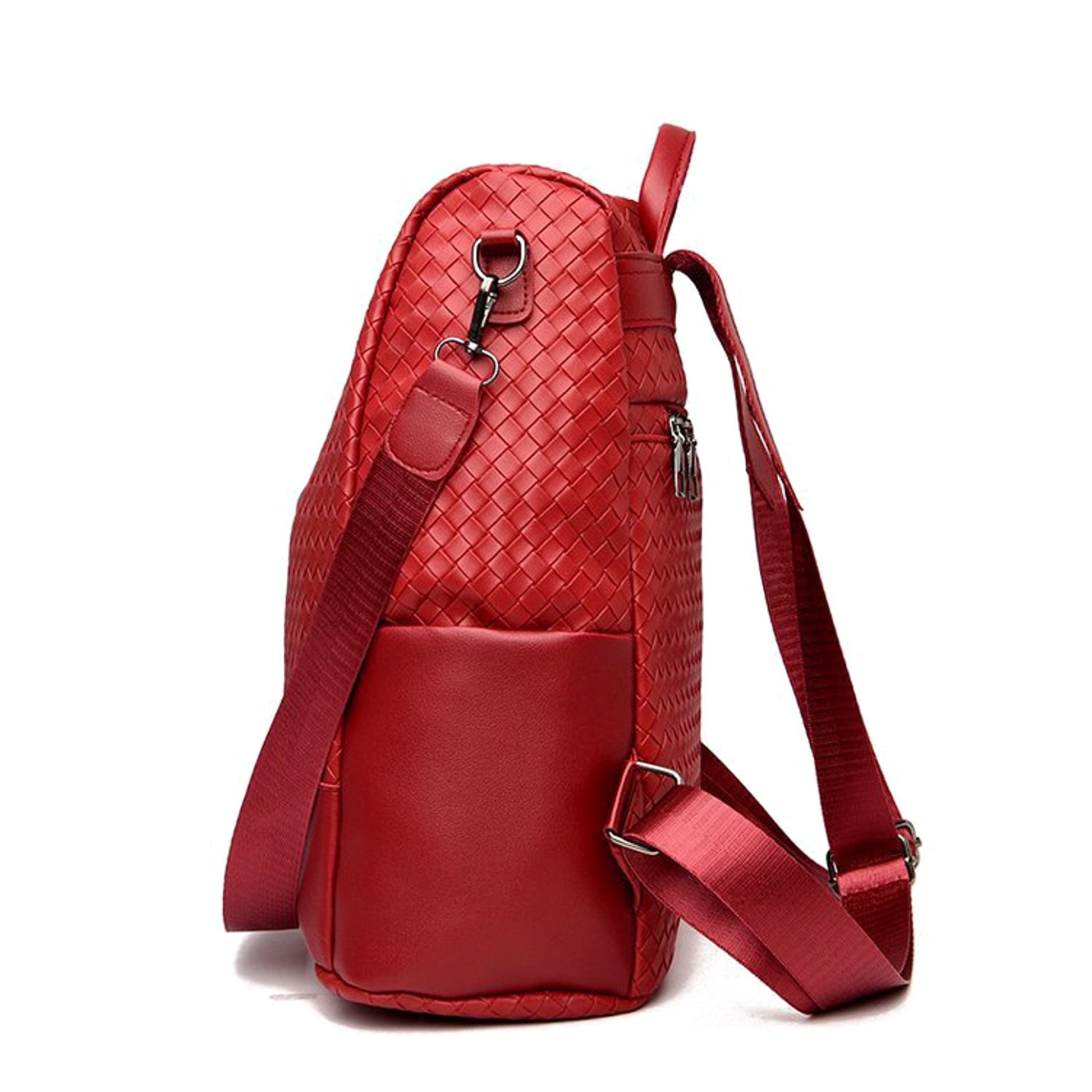 ALLFASHION™ – BohoMetro Woven Leather Backpack - enhanced image 3