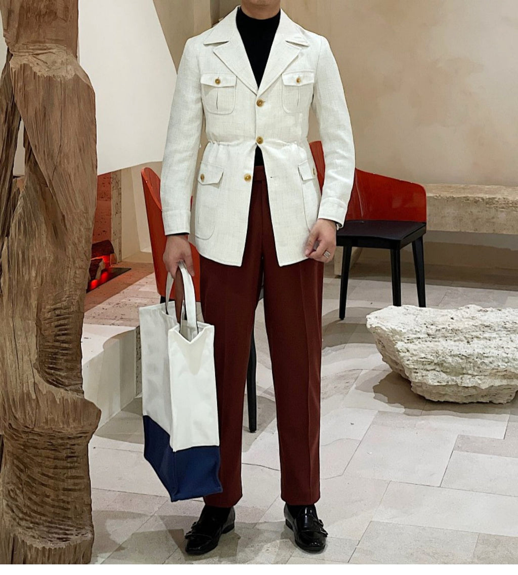 CinchForme™ – Retro Waist-Cinched Casual Suit Jacket - enhanced image 3