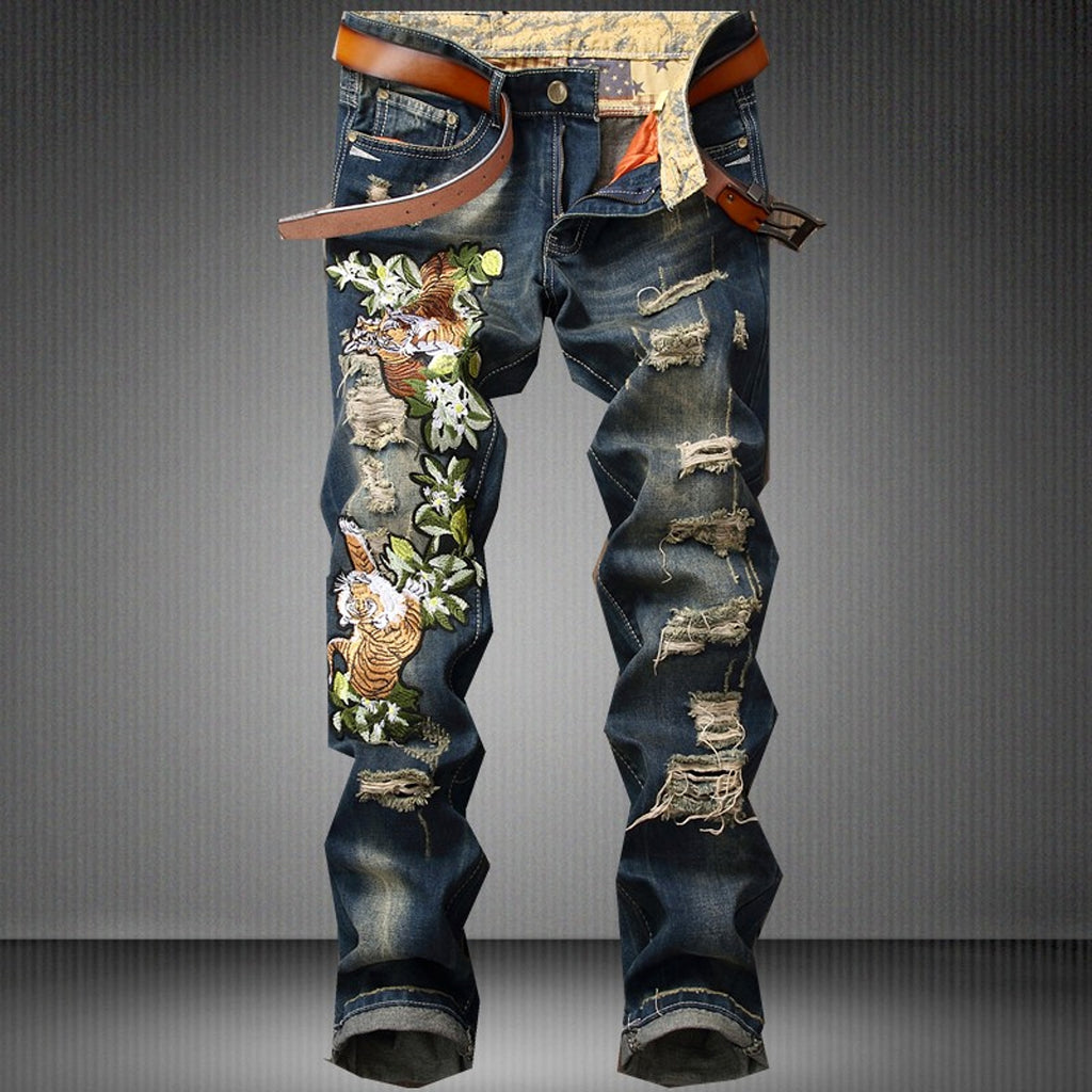 TIGER Cool Trendy Straight Men's Jeans - enhanced image 3