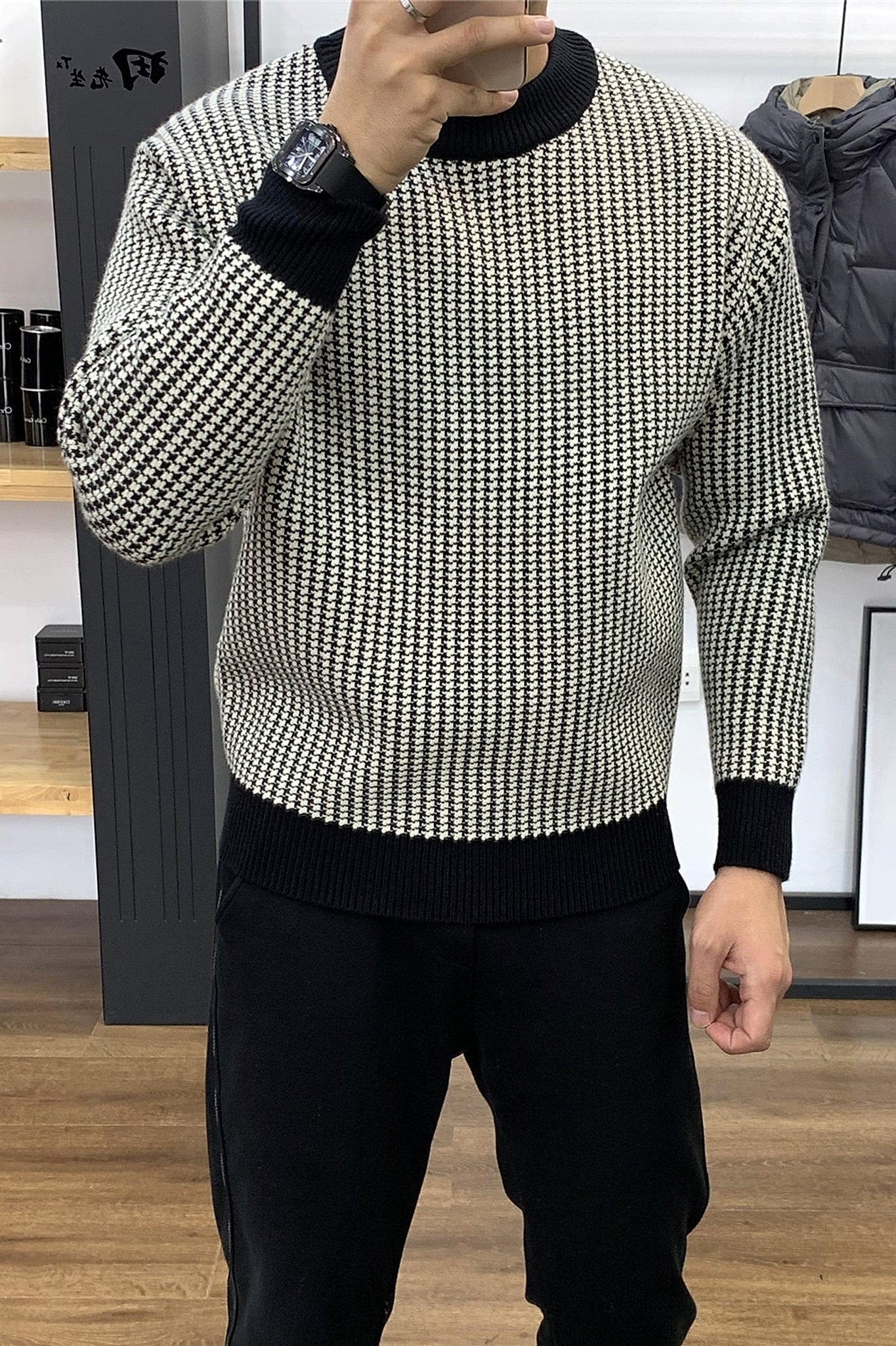 NordKnit™ – Classic Plaid Slim Fit Pullover - enhanced image 3