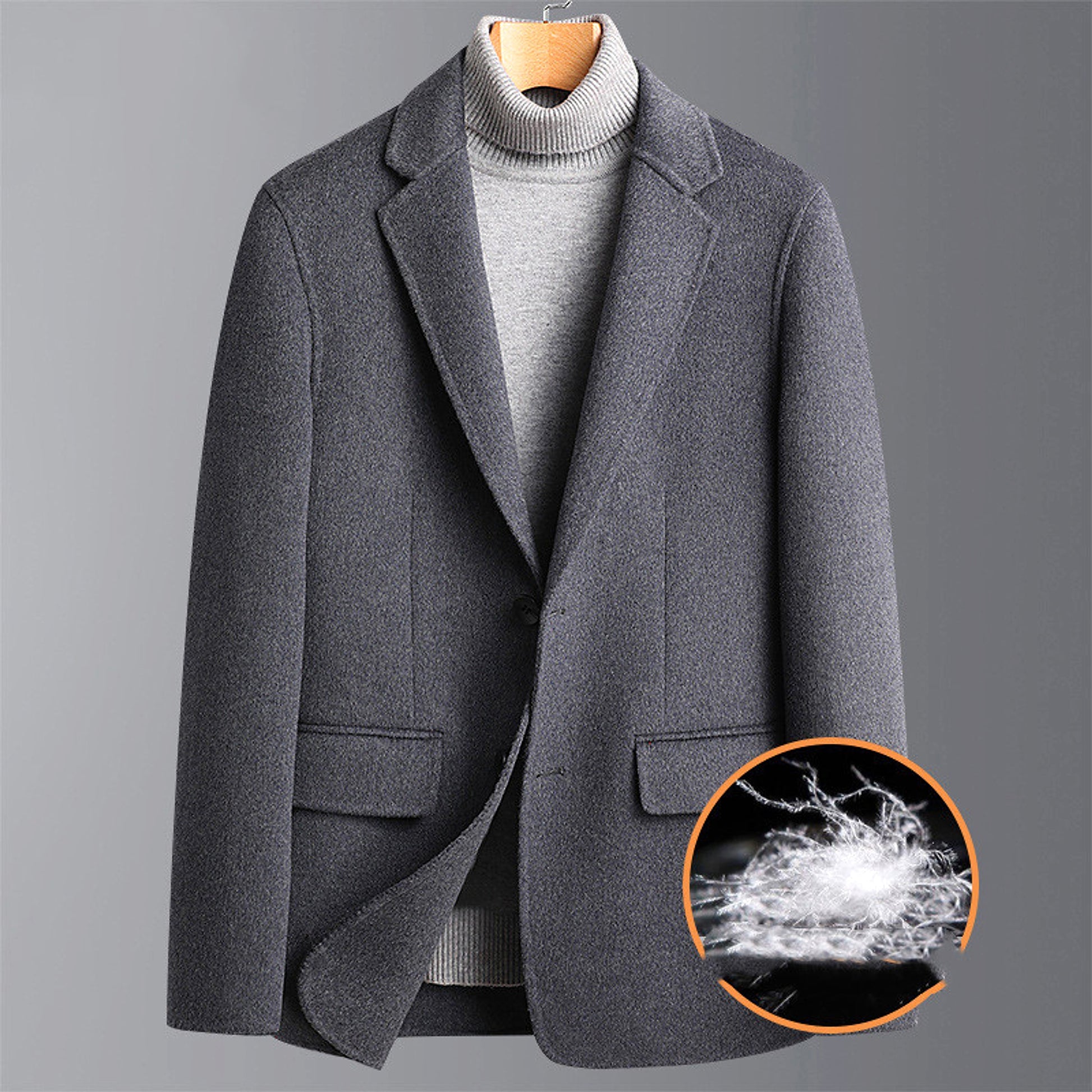 RoyalForm™ Men's Wool Coat – Luxury & Warmth for Winter - enhanced image 3