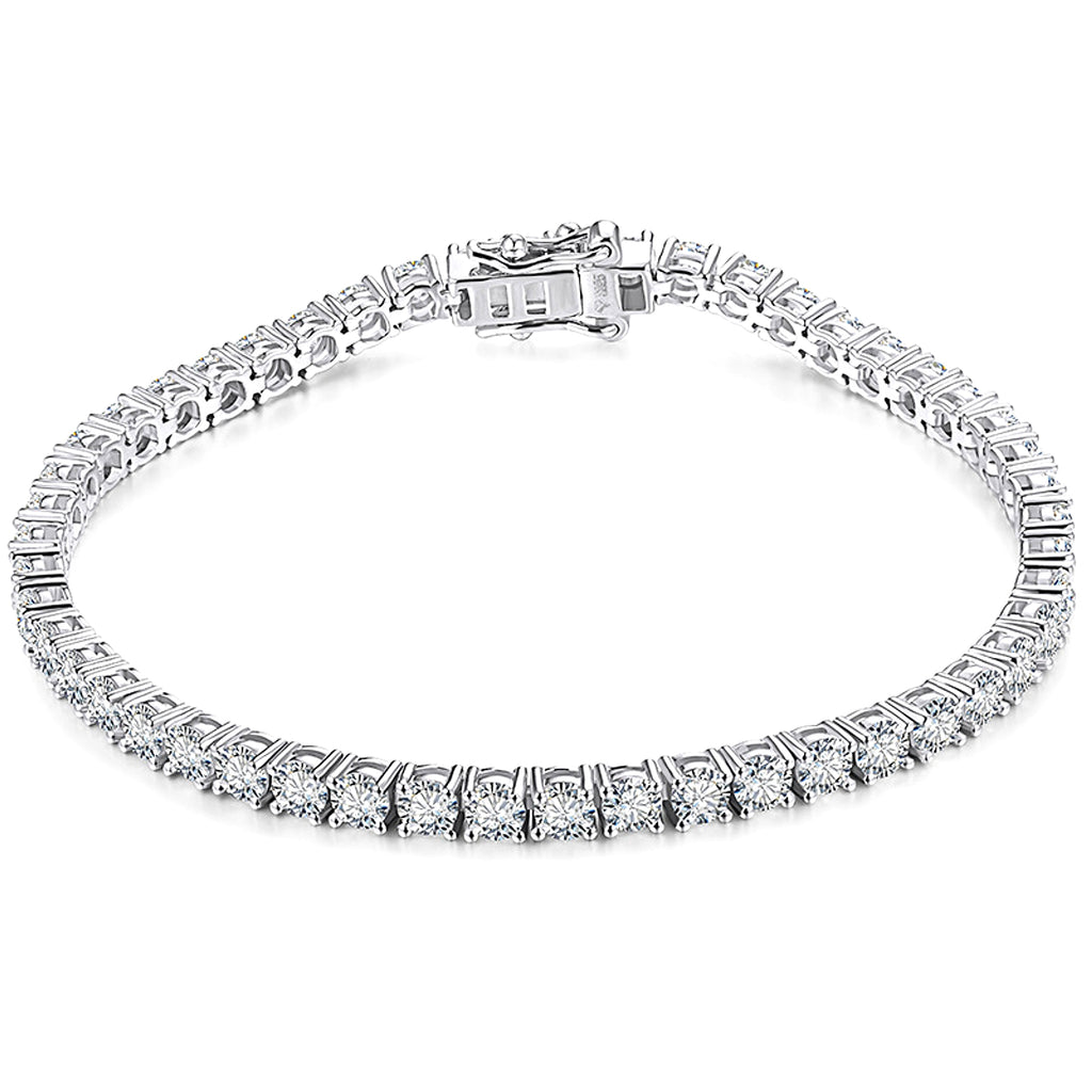 S925 Silver Mosan Diamond Bracelet Female - enhanced image 3