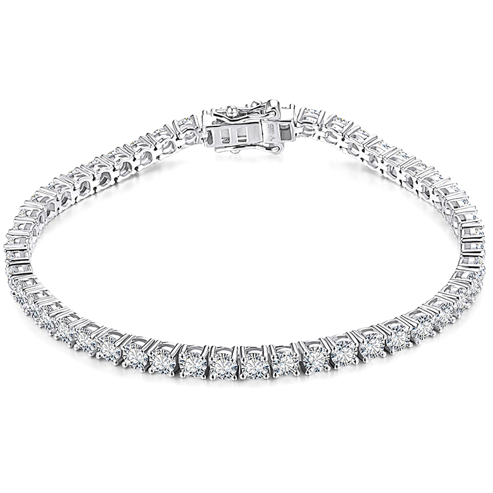 S925 Silver Mosan Diamond Bracelet Female - enhanced image 3