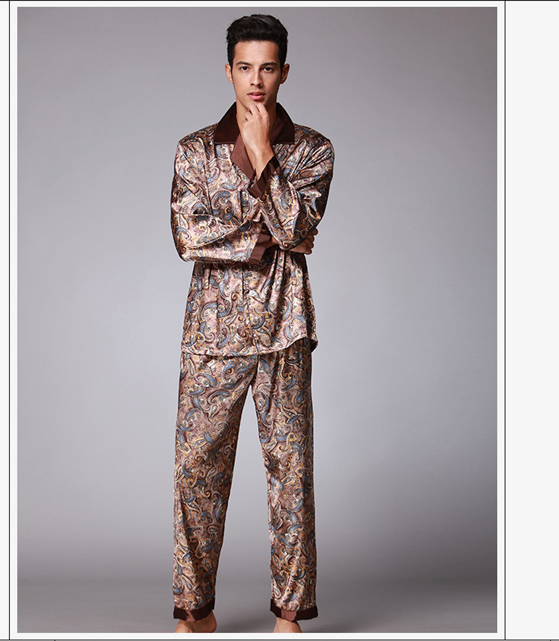 Silk pajamas set - enhanced image 3