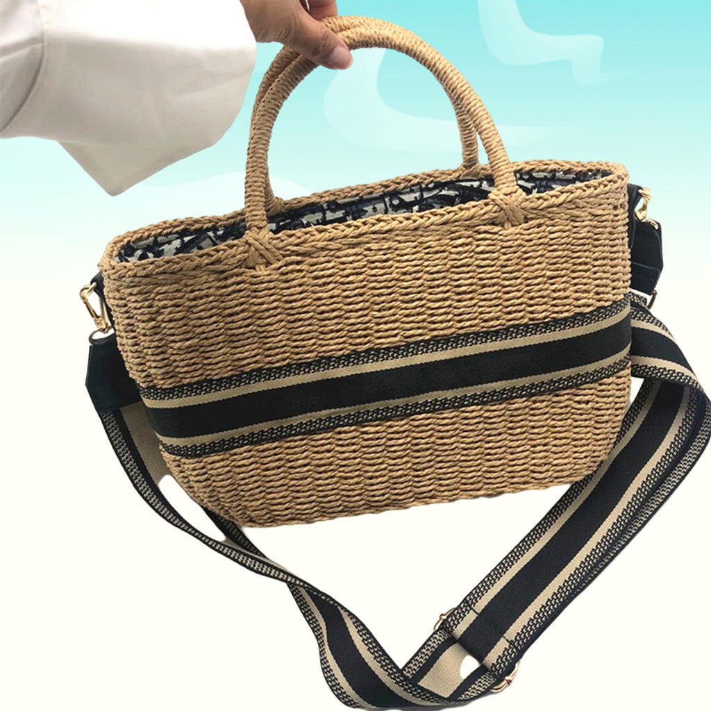 SolunaWeave™ – Coastal Barrel Straw Satchel - enhanced image 3