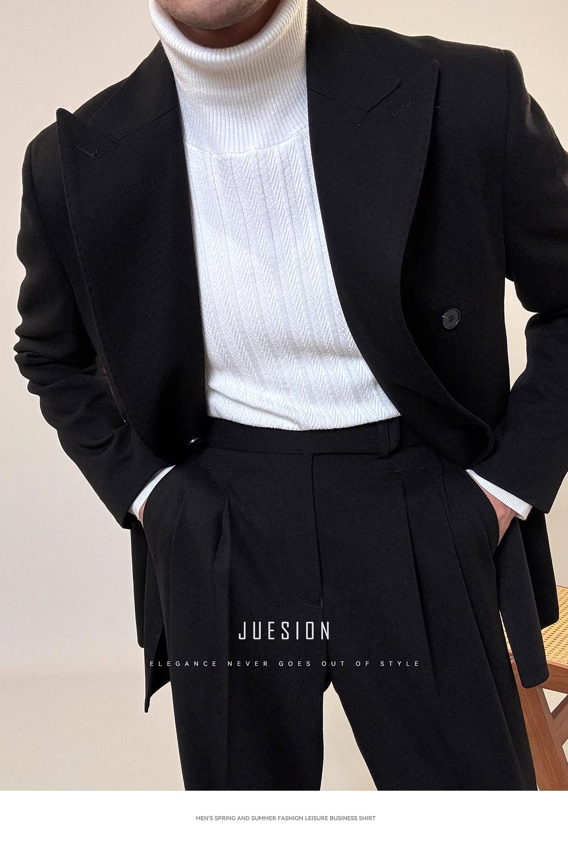 Toscarelli™ – Italian Double-Breasted Spring Suit - enhanced image 3