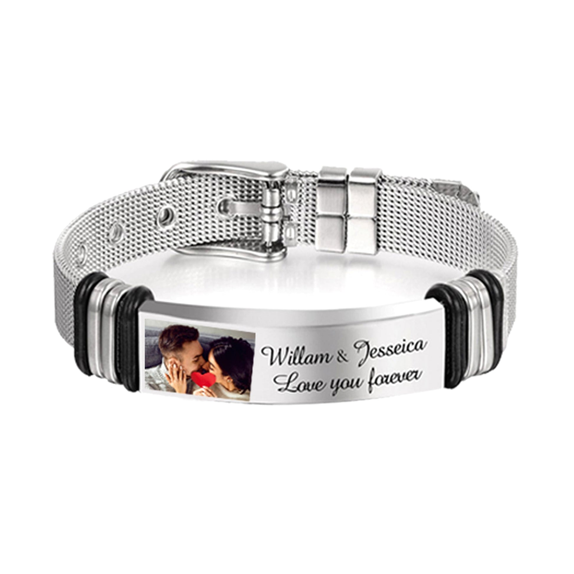 Stainless Steel Mesh Strap Bracelet – Sleek & Durable Design - enhanced image 3