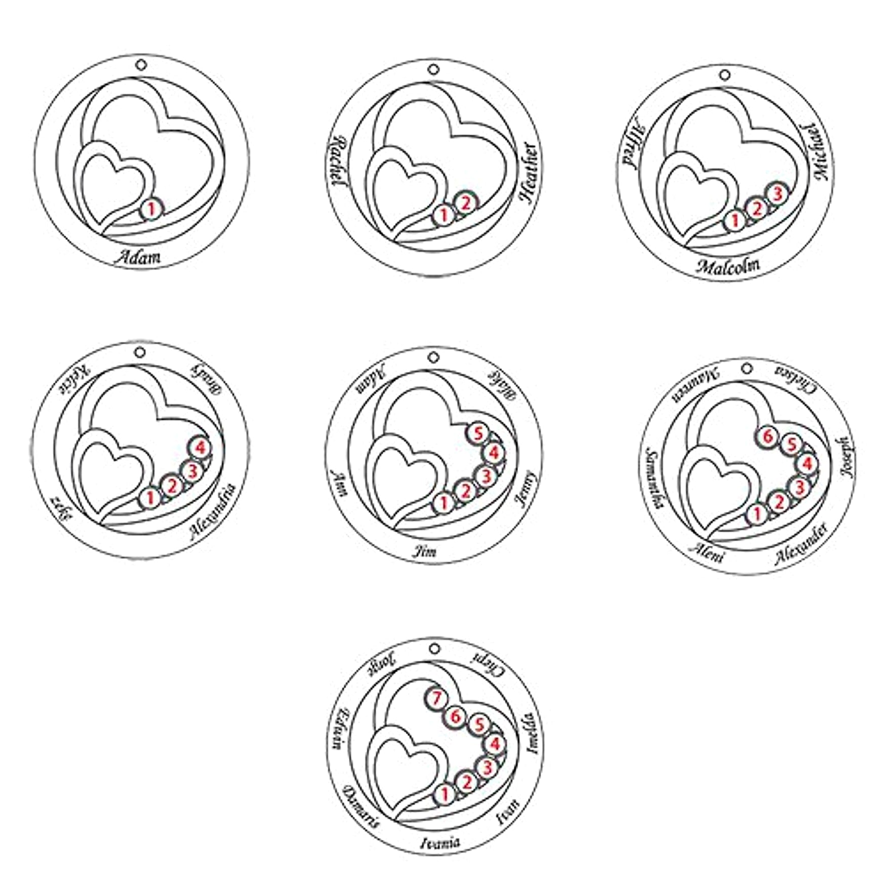 Sterling Silver Clavicle Chain Accessory Round Love Jewelry - enhanced image 3